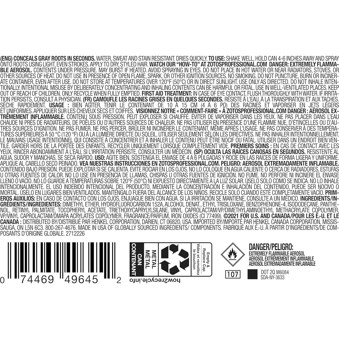 Spray Corrector de Raíces AGEbeautiful 59 ml - Negro