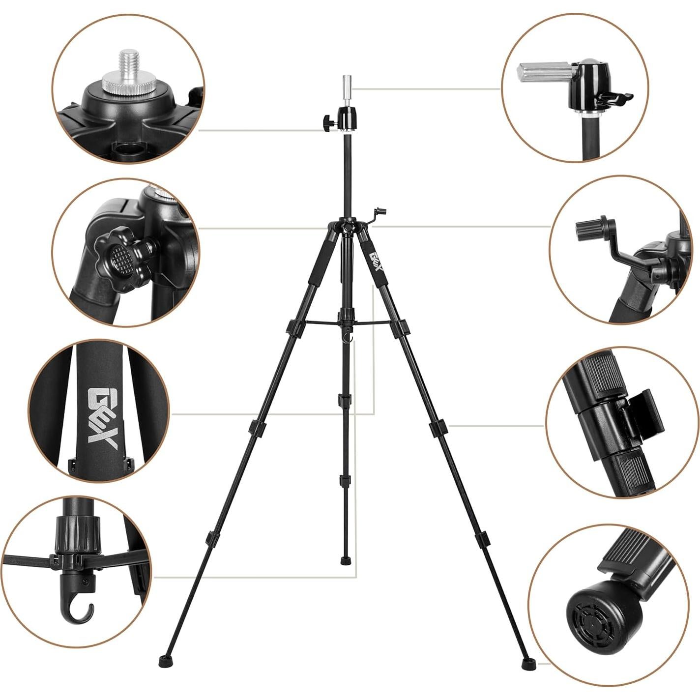 Soporte de trípode para maniquí GEXWORLDWIDE 140 cm Negro