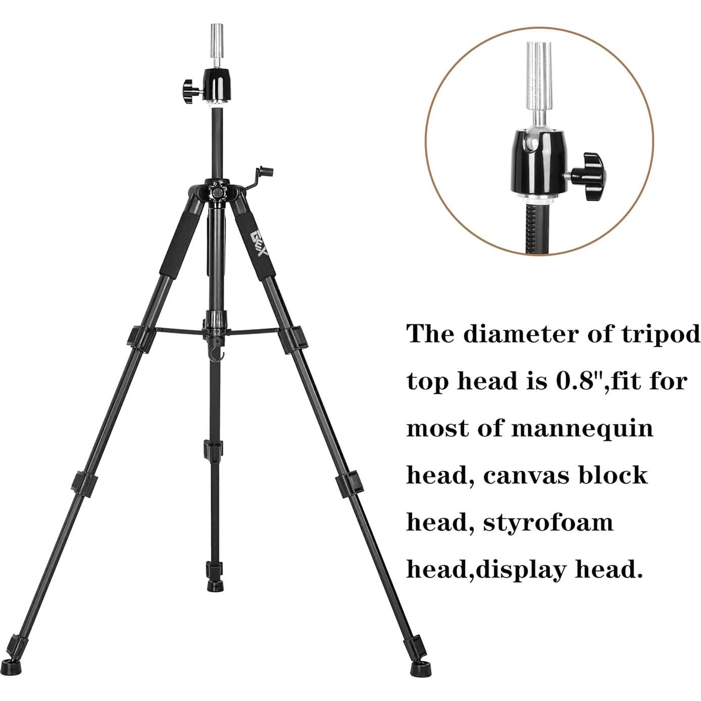 Soporte de trípode para maniquí GEXWORLDWIDE 140 cm Negro