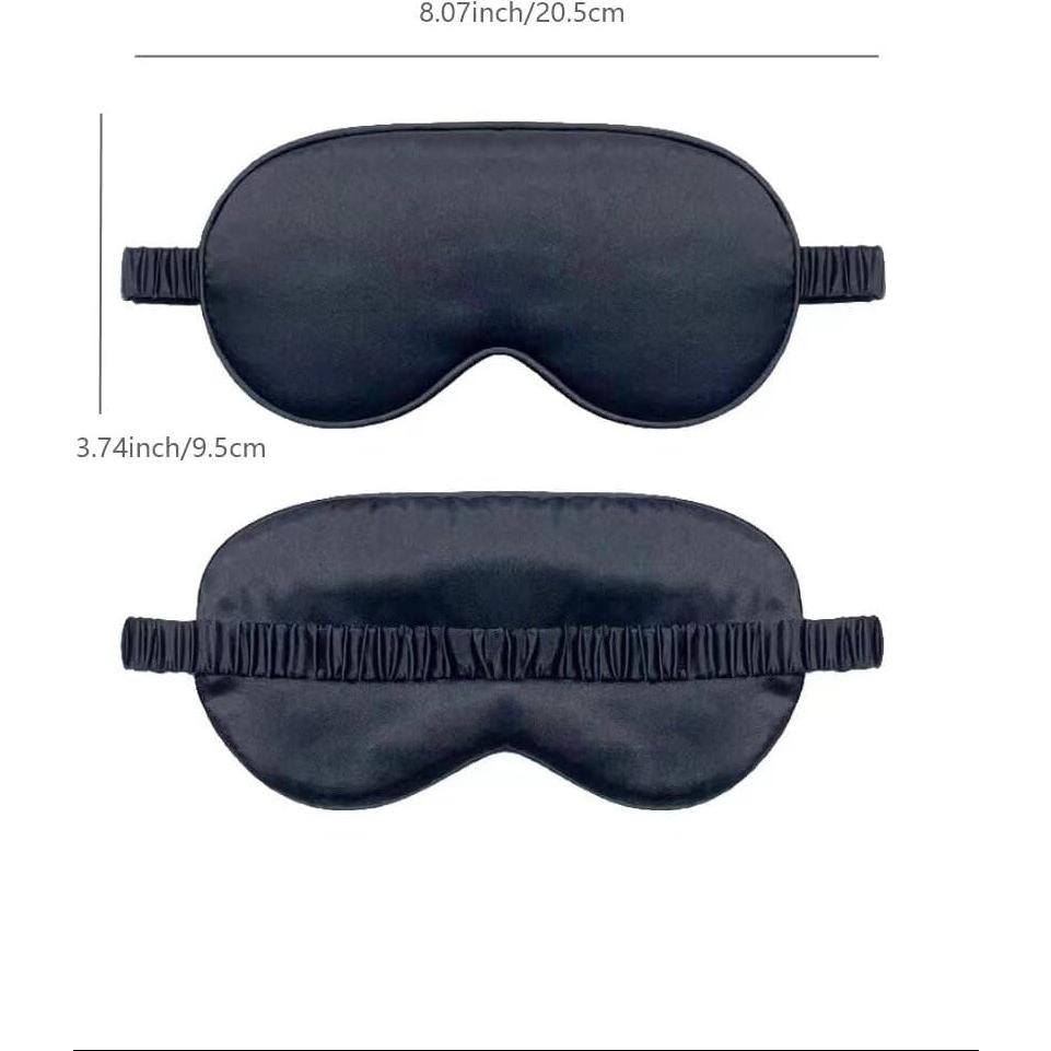 Paquete de 10 Máscaras de Seda para Dormir GIGGSKZE - Negro