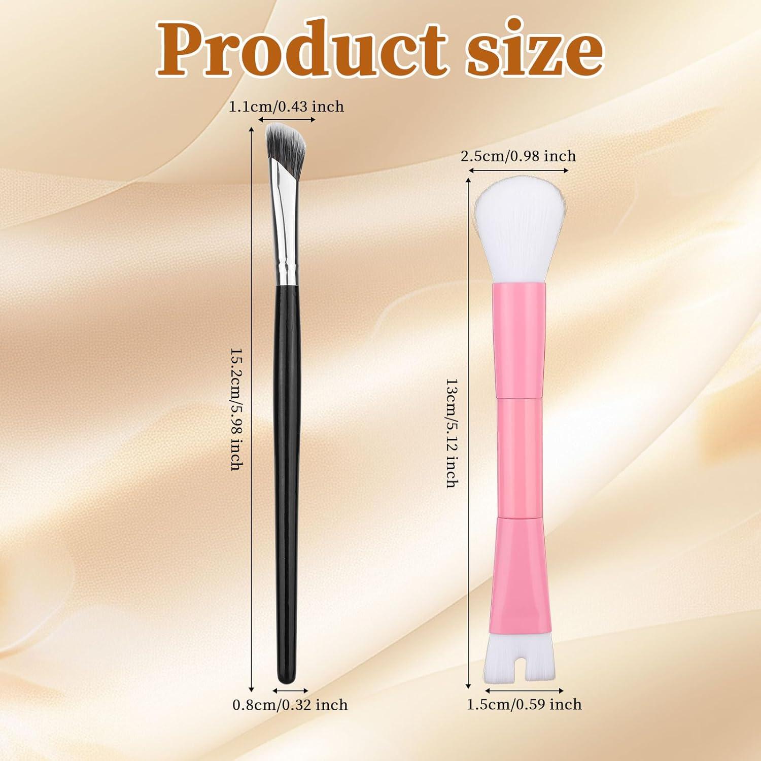 Juego de 2 brochas contorno nariz BOXOB 13 cm esponjadas