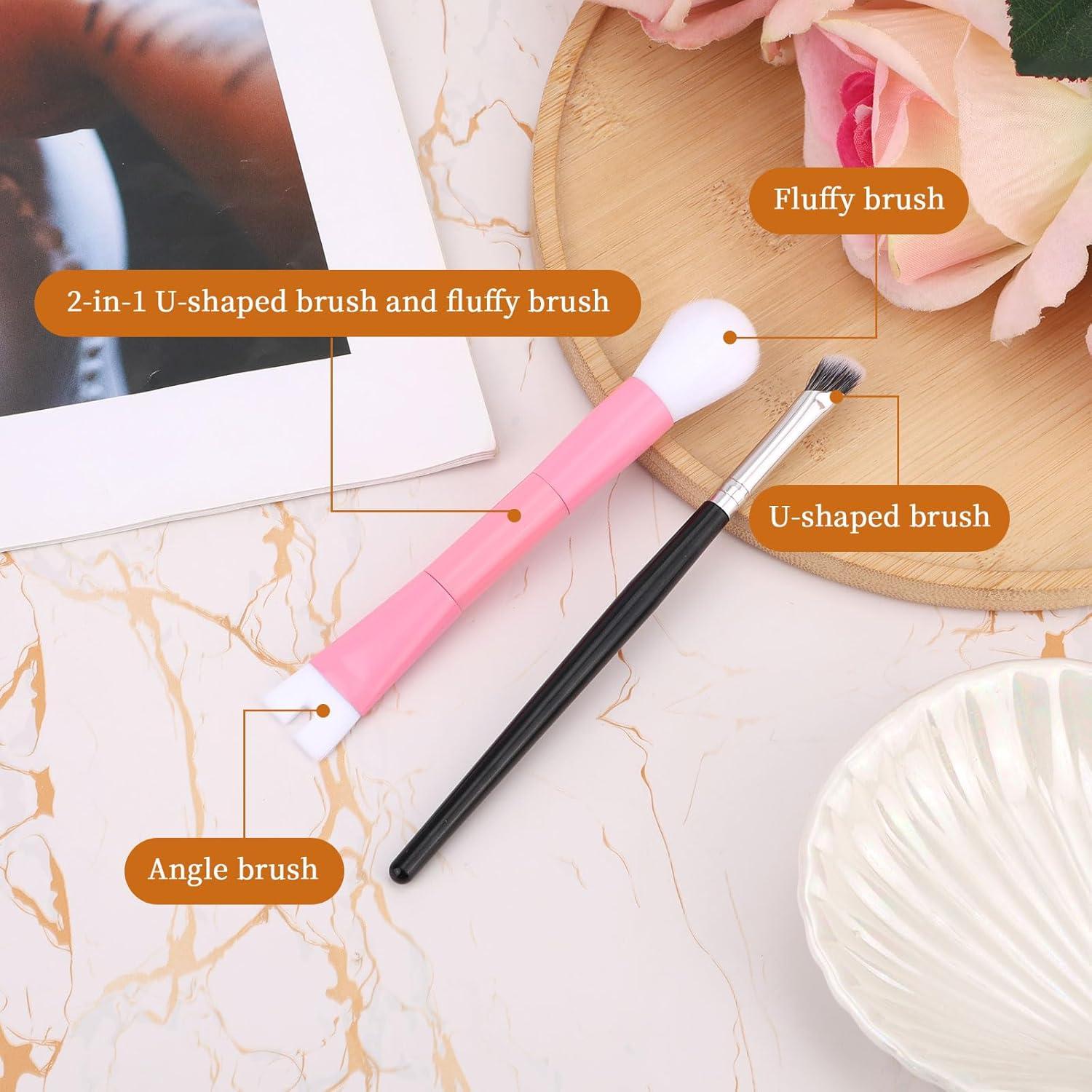 Juego de 2 brochas contorno nariz BOXOB 13 cm esponjadas