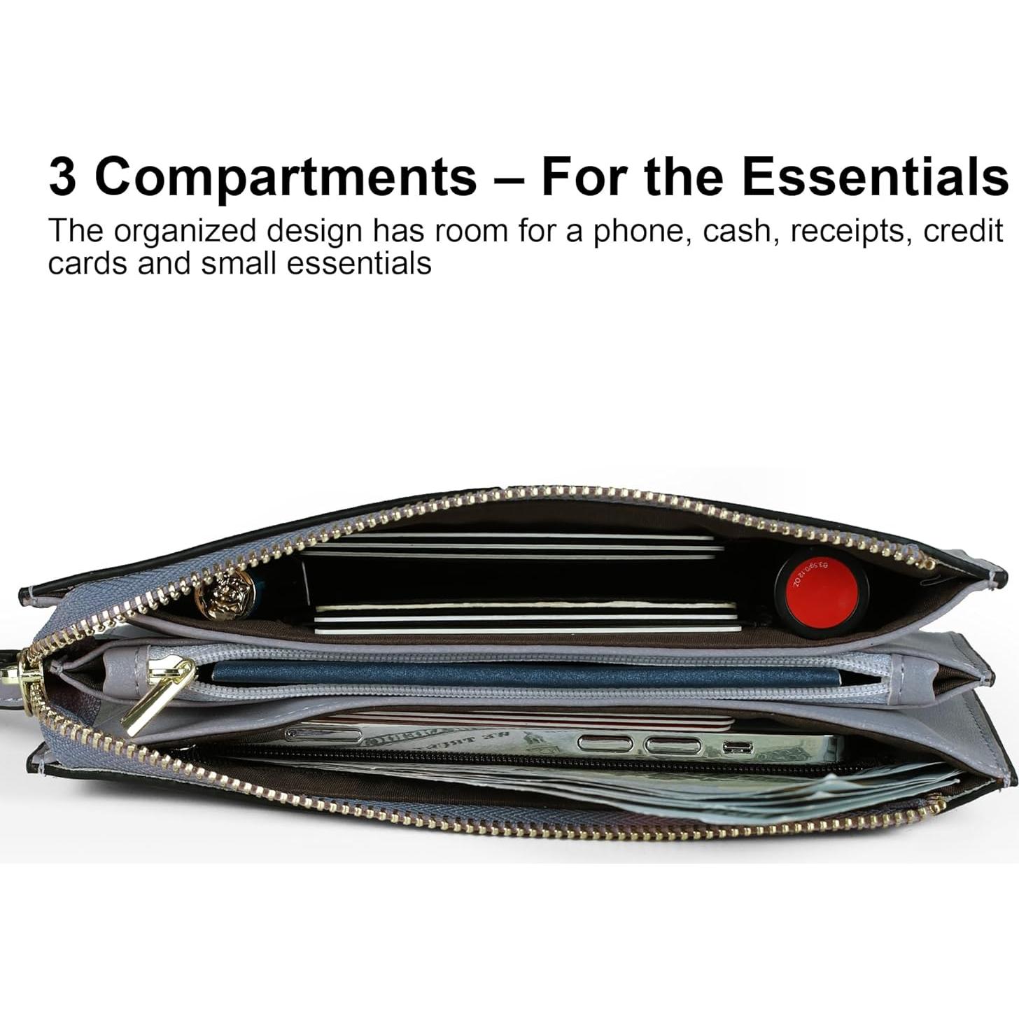 Cartera de Muñeca de Cuero Genuino befen para Mujeres RFID