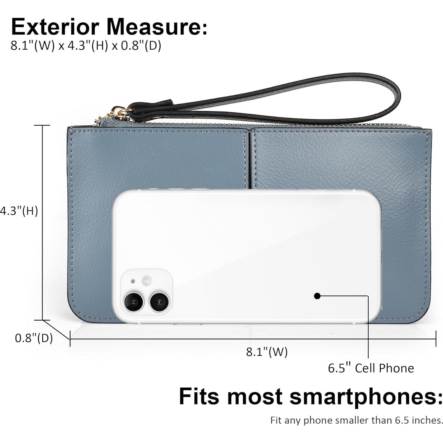 Cartera de Muñeca de Cuero Genuino befen para Mujeres RFID
