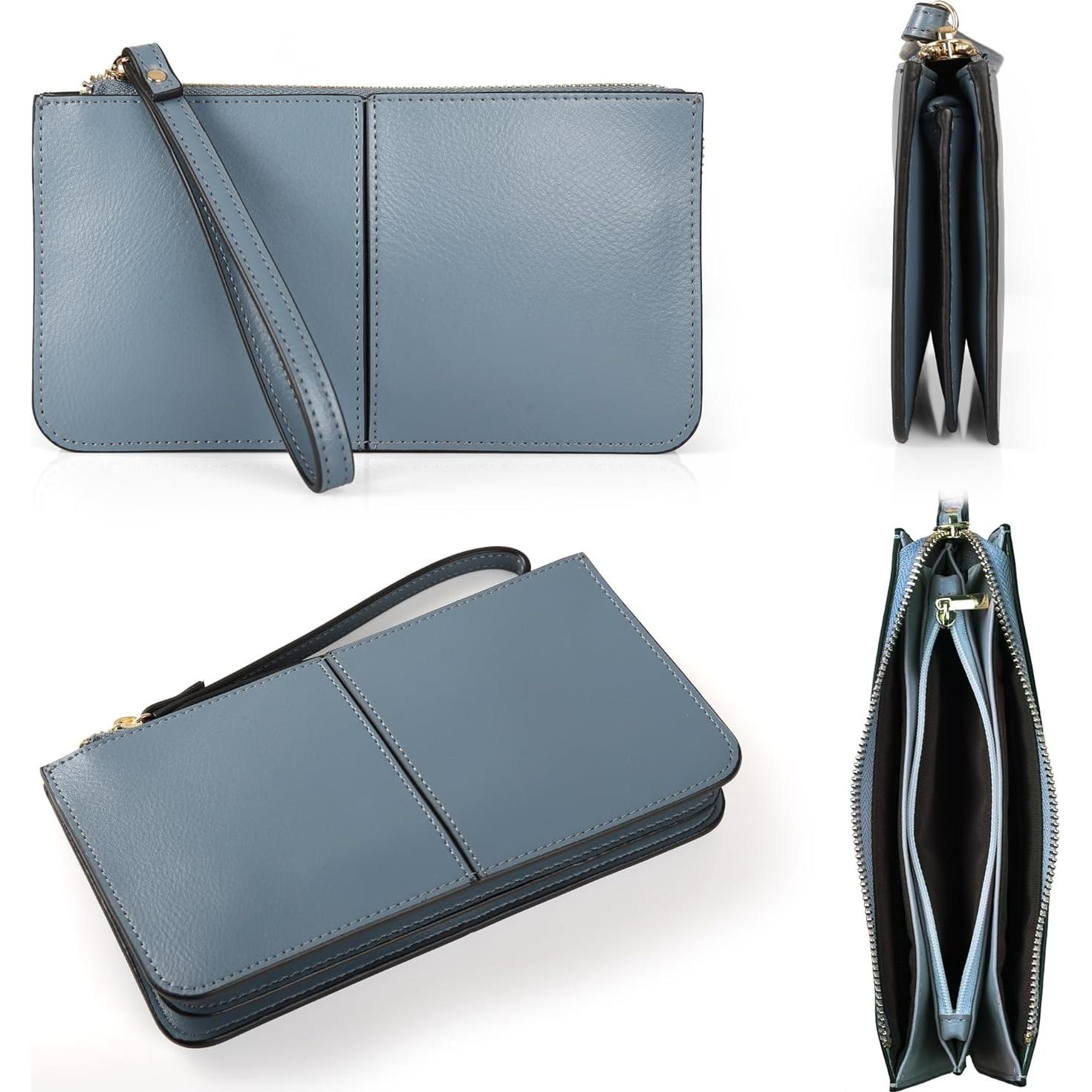 Cartera de Muñeca de Cuero Genuino befen para Mujeres RFID