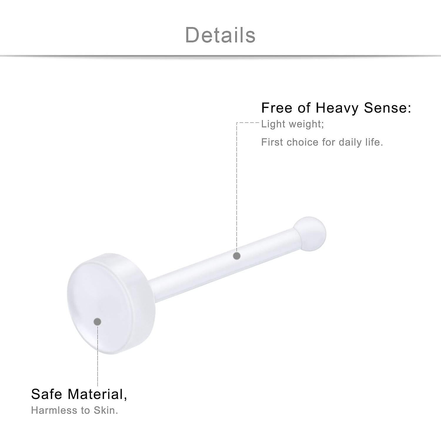 Set de 66 Retenedores de Piercing Acrílico Bioflex SCERRING