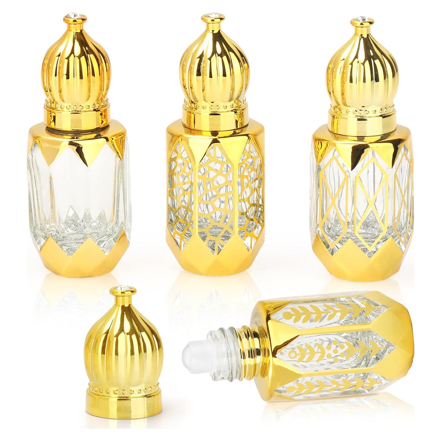 Set de 4 Botellas de Rodillo Vintage CHSEEO 6ml Vidrio