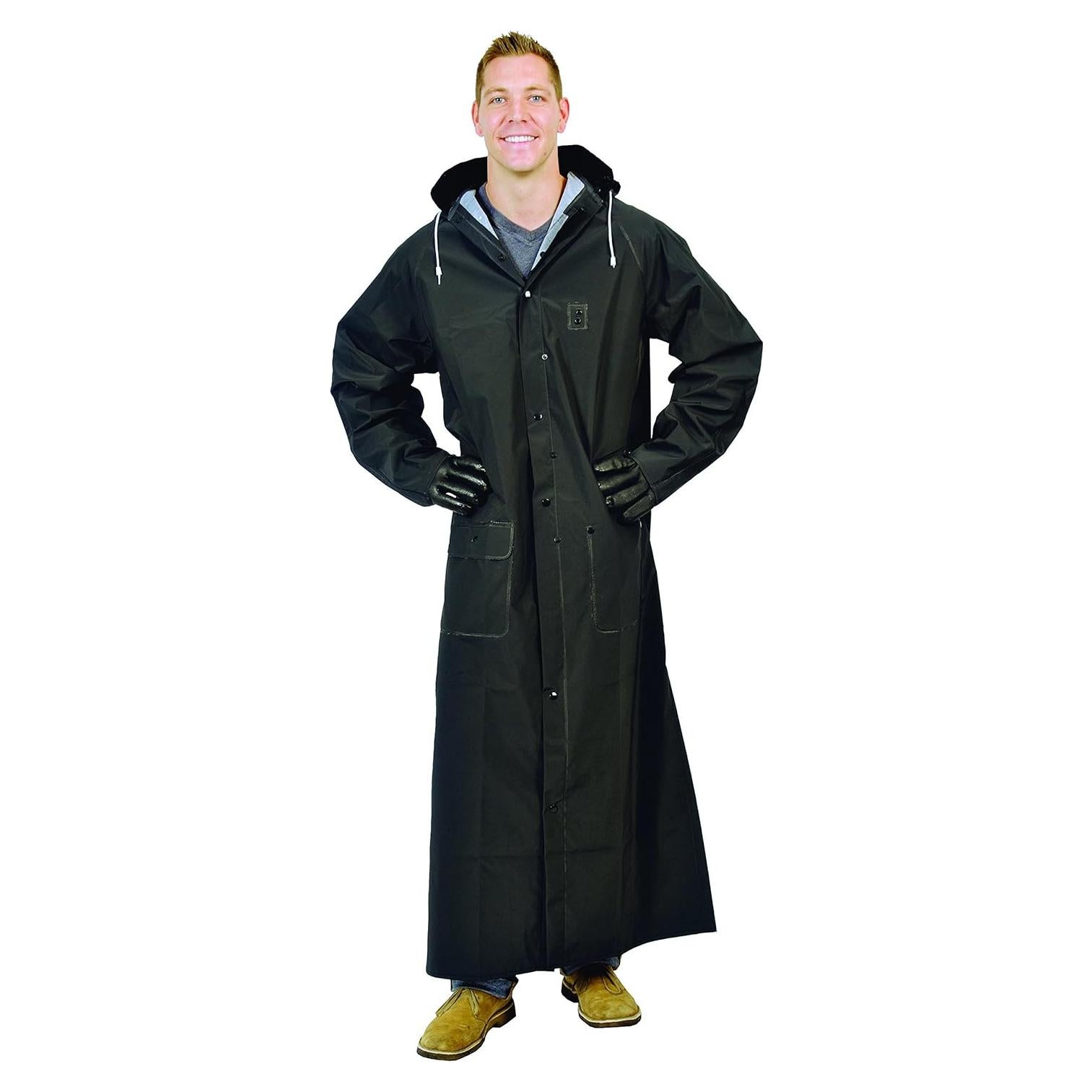 Abrigo de Lluvia Galeton 12560-L-BK Grande Negro 152.4 cm PVC