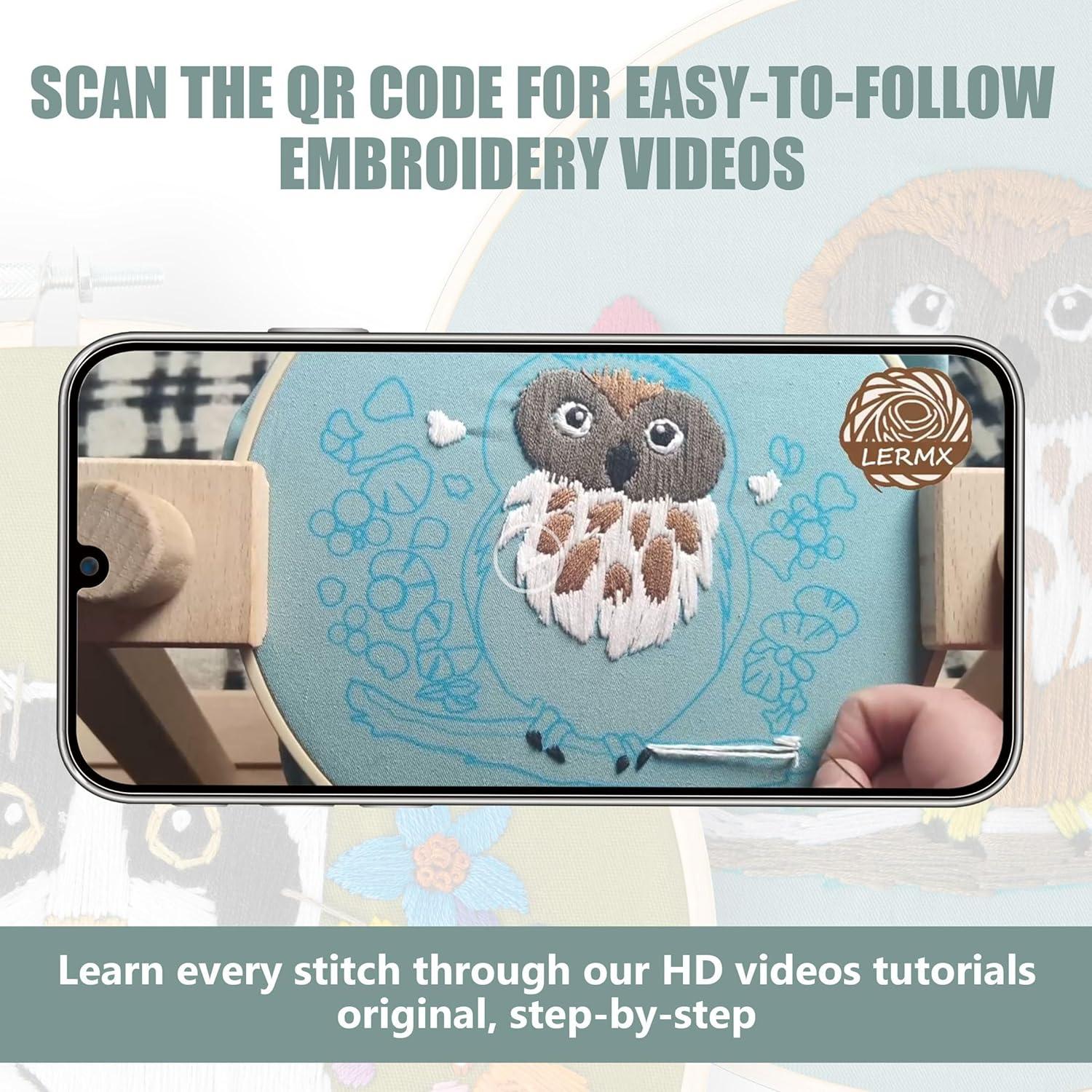Kit de Bordado Completo LX LERMX para Principiantes Adultos