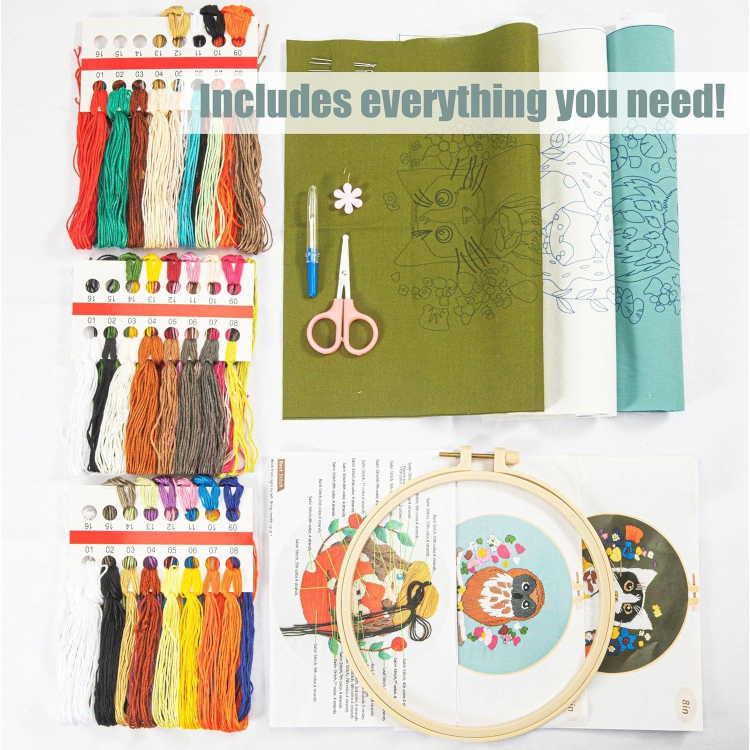 Kit de Bordado Completo LX LERMX para Principiantes Adultos