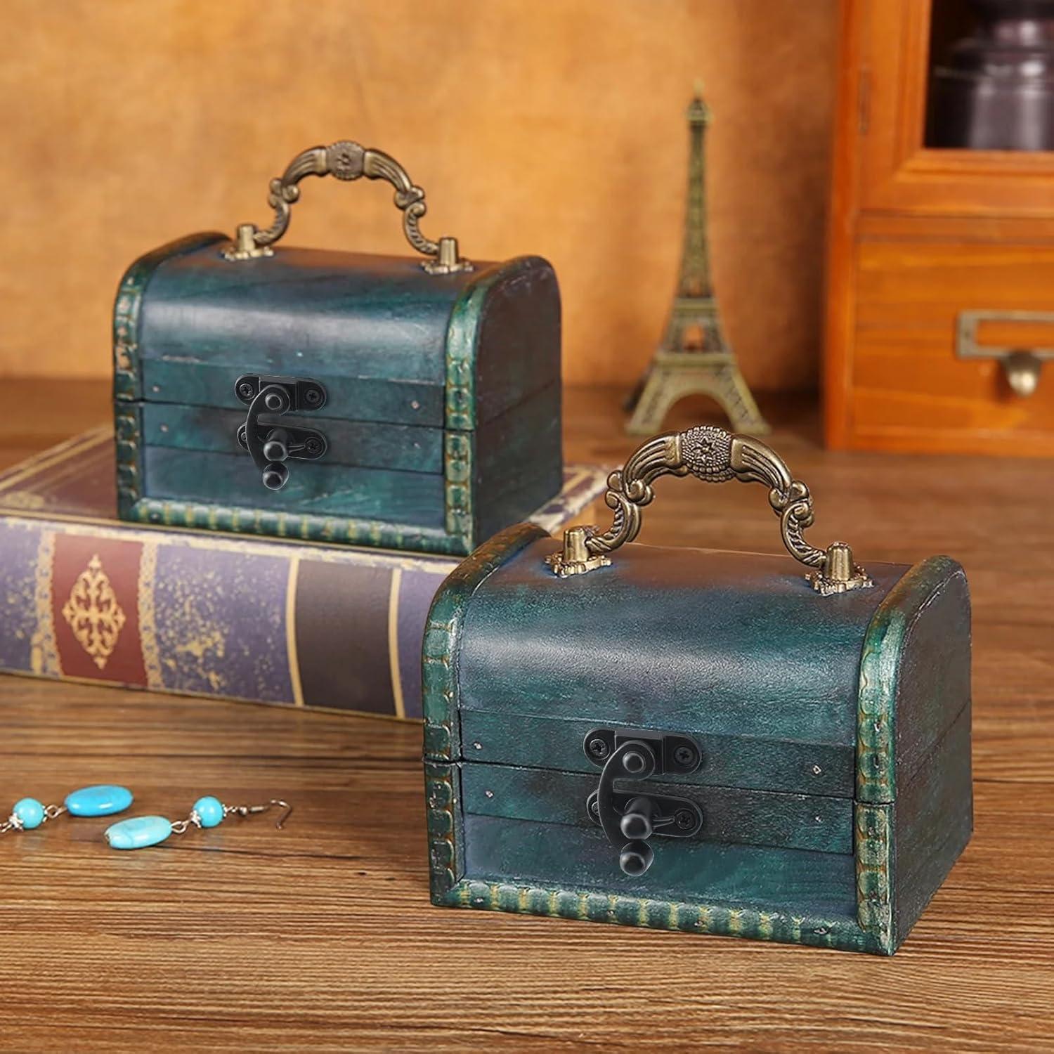 Cierre de Hasp Antiguo ZIUZI Negro para Caja de Joyería - 2 Piezas