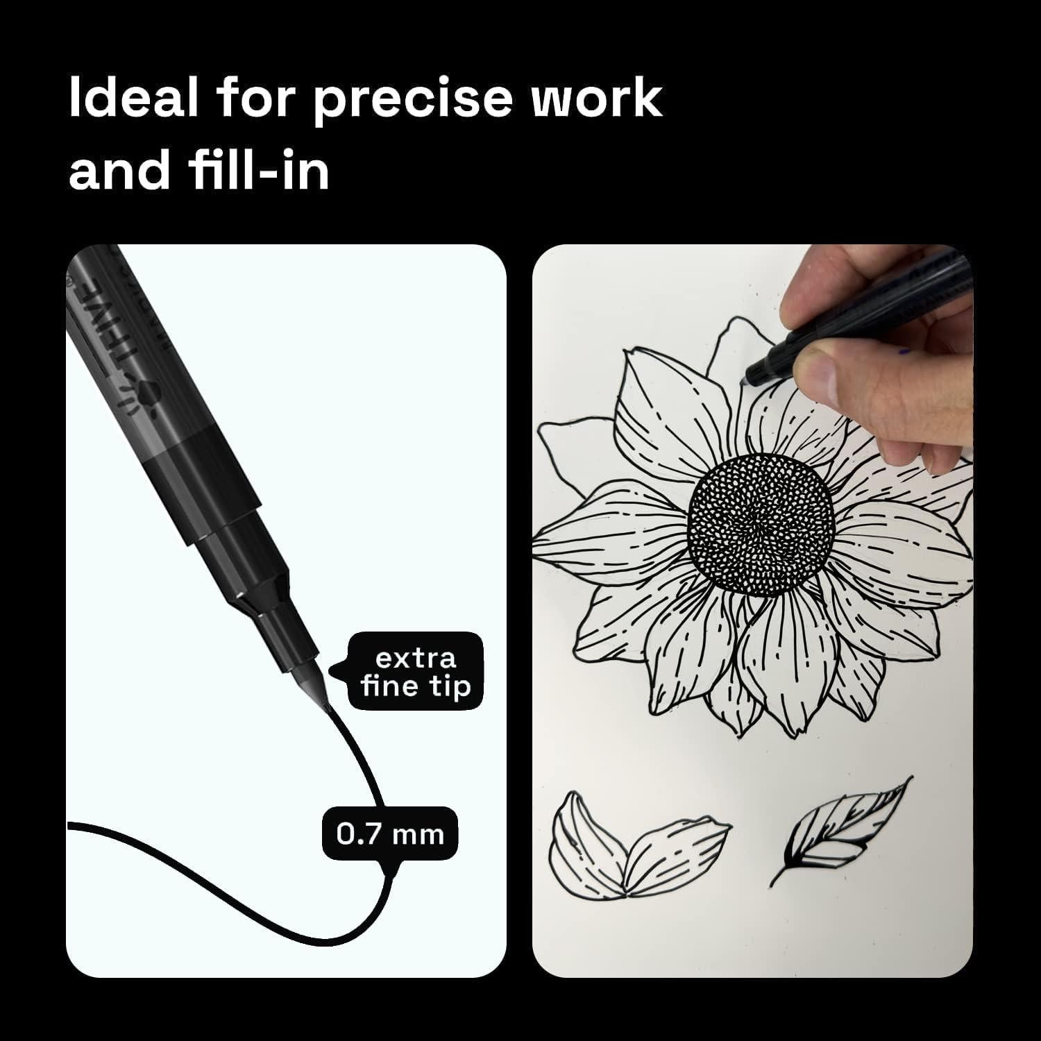 Marcadores de Pintura Acrílicos TFIVE - 6 Piezas Punta Fina 0.7mm