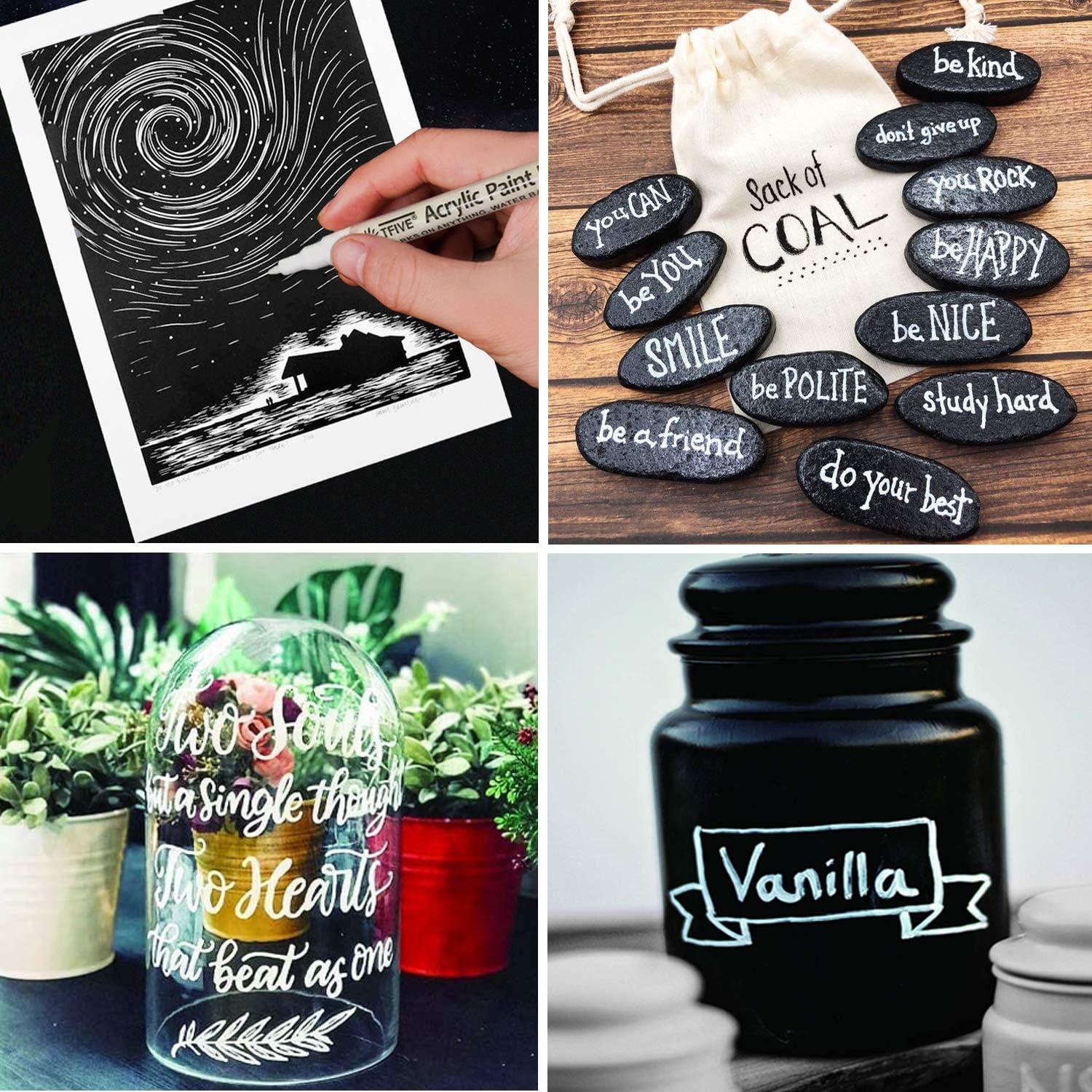 Marcadores de Pintura Acrílicos TFIVE - 6 Piezas Punta Fina 0.7mm