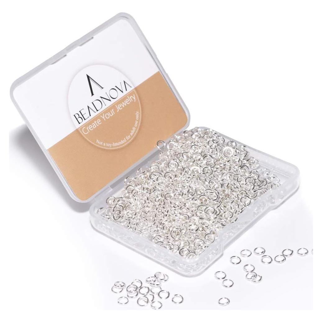 Anillas de Salto Abiertas BEADNOVA 4mm Plata 1200 Pcs