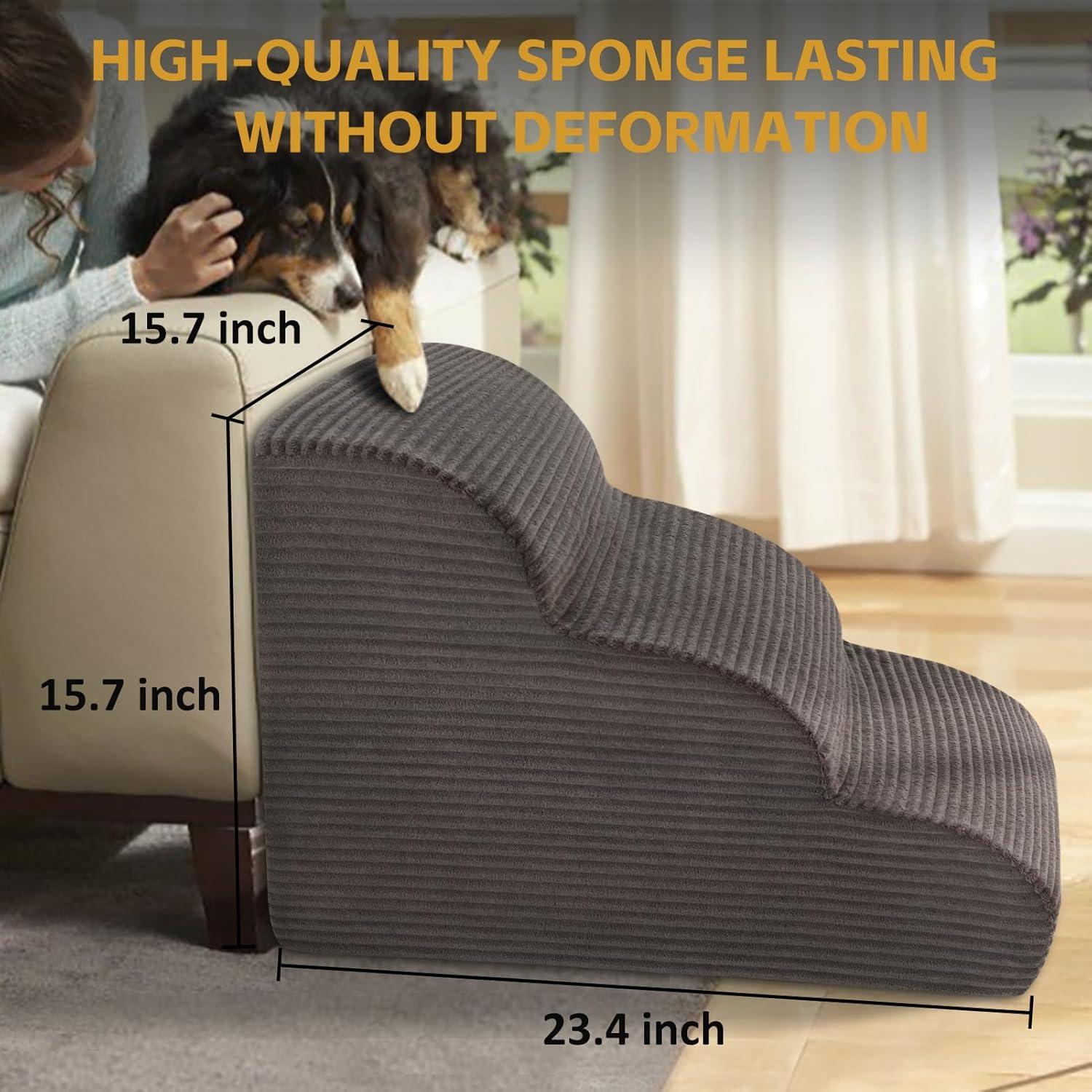 Escalones Curvados para Perros Ceekliybear 3 Pasos Antideslizante