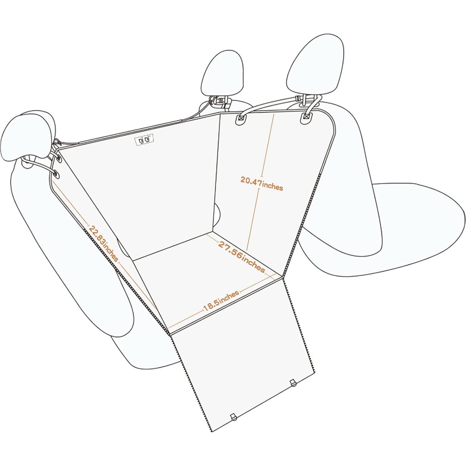 Funda de Asiento para Perros njnj - Impermeable y Antideslizante