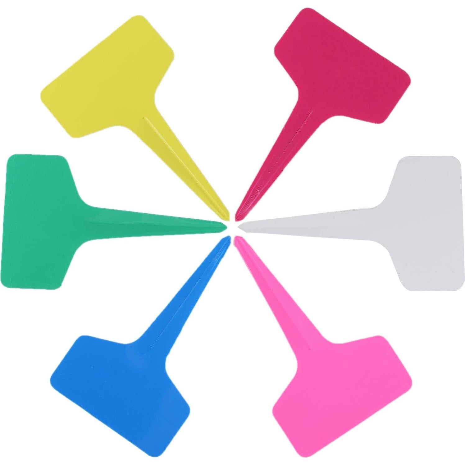 150 Etiquetas de Plantas MIHEY Tipo T con Bolígrafo 6 Colores