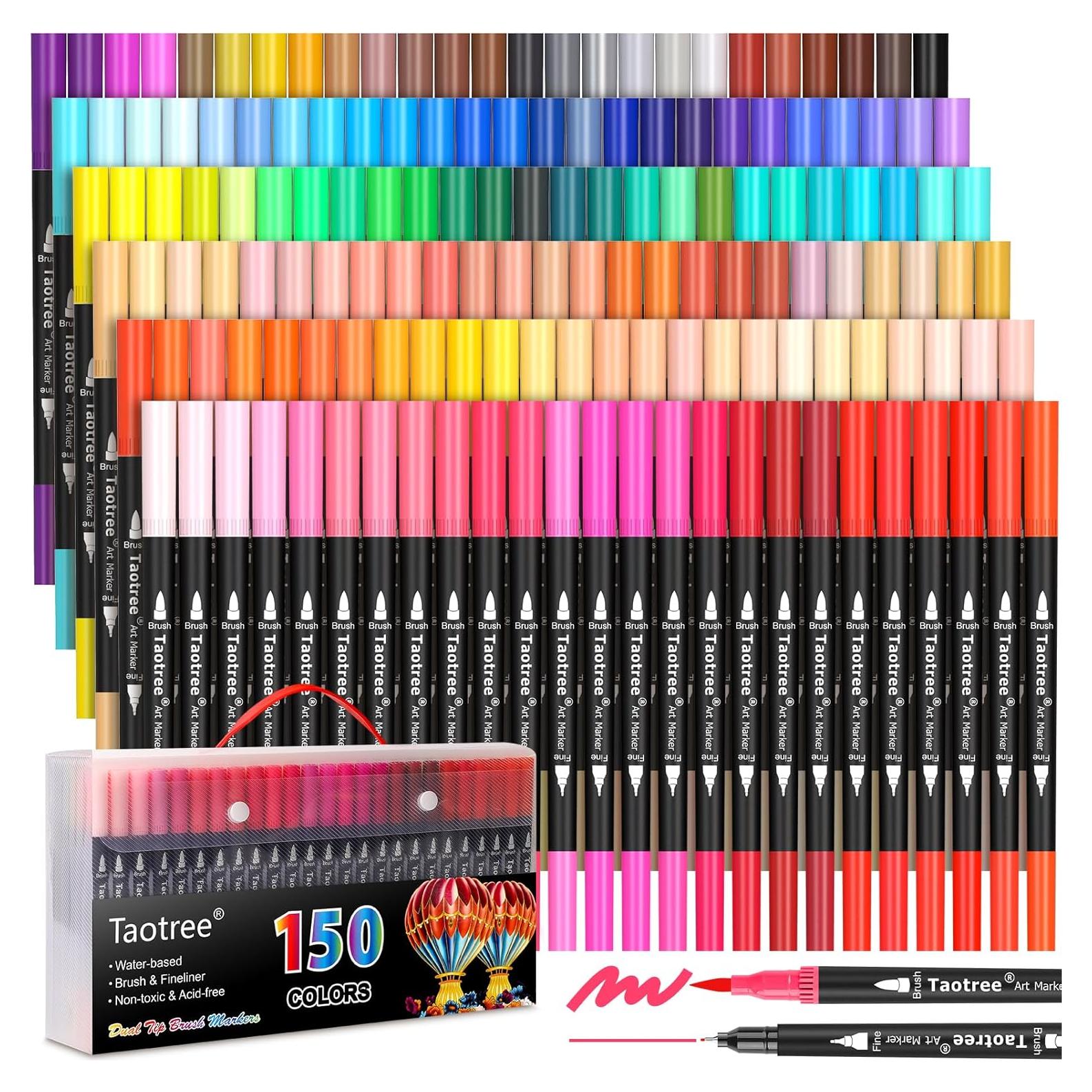 Set de 150 Marcadores Doble Punta Taotree - Arte y Caligrafía