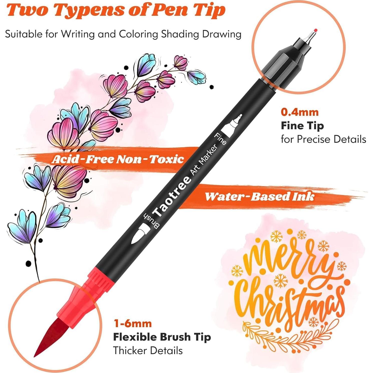 Set de 150 Marcadores Doble Punta Taotree - Arte y Caligrafía