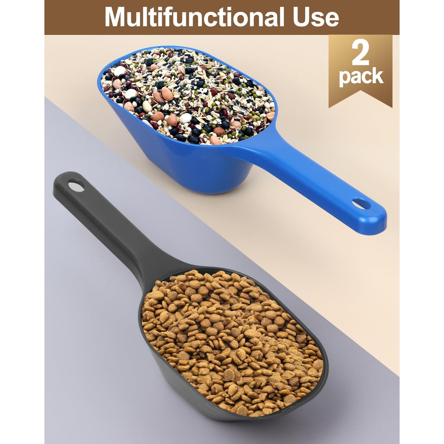 Cucharón de Comida para Perros Aosnare 2 Tazas con Medidas