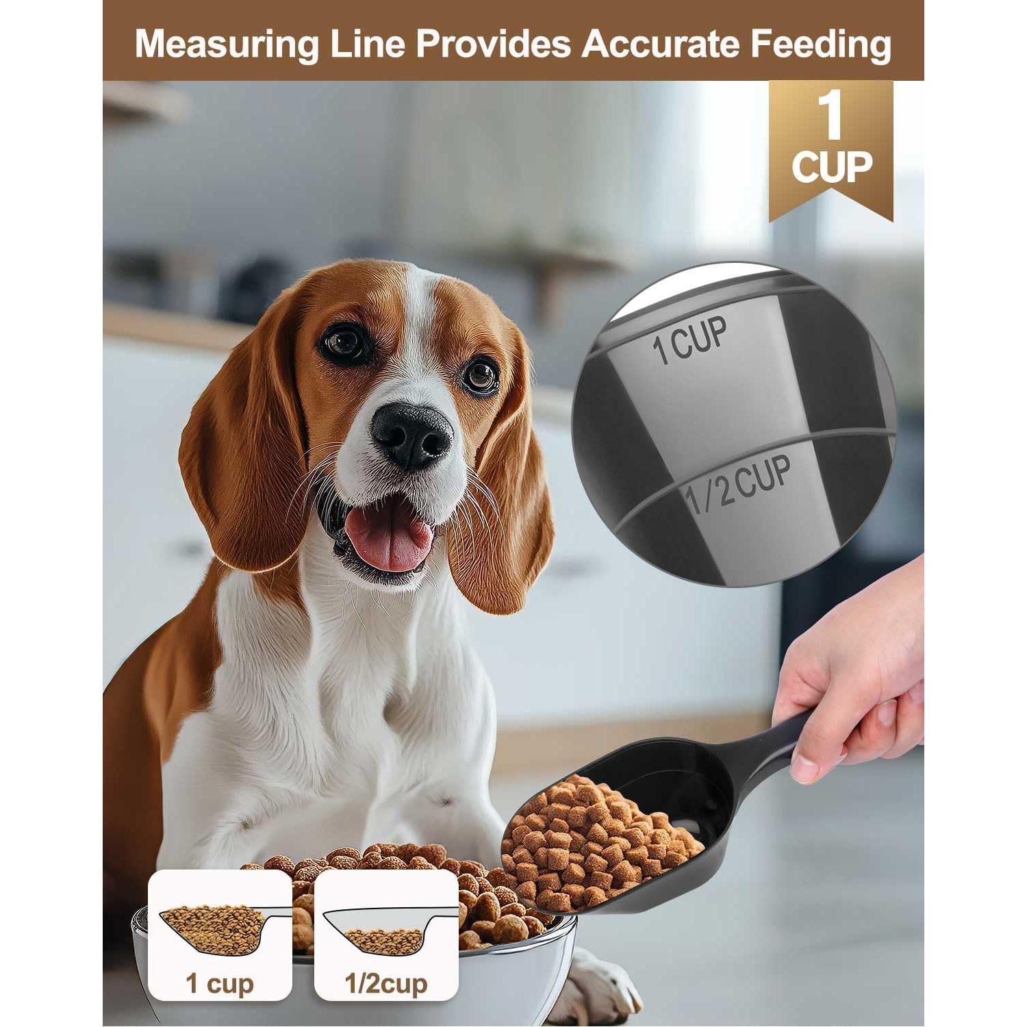 Cucharón de Comida para Perros Aosnare 2 Tazas con Medidas