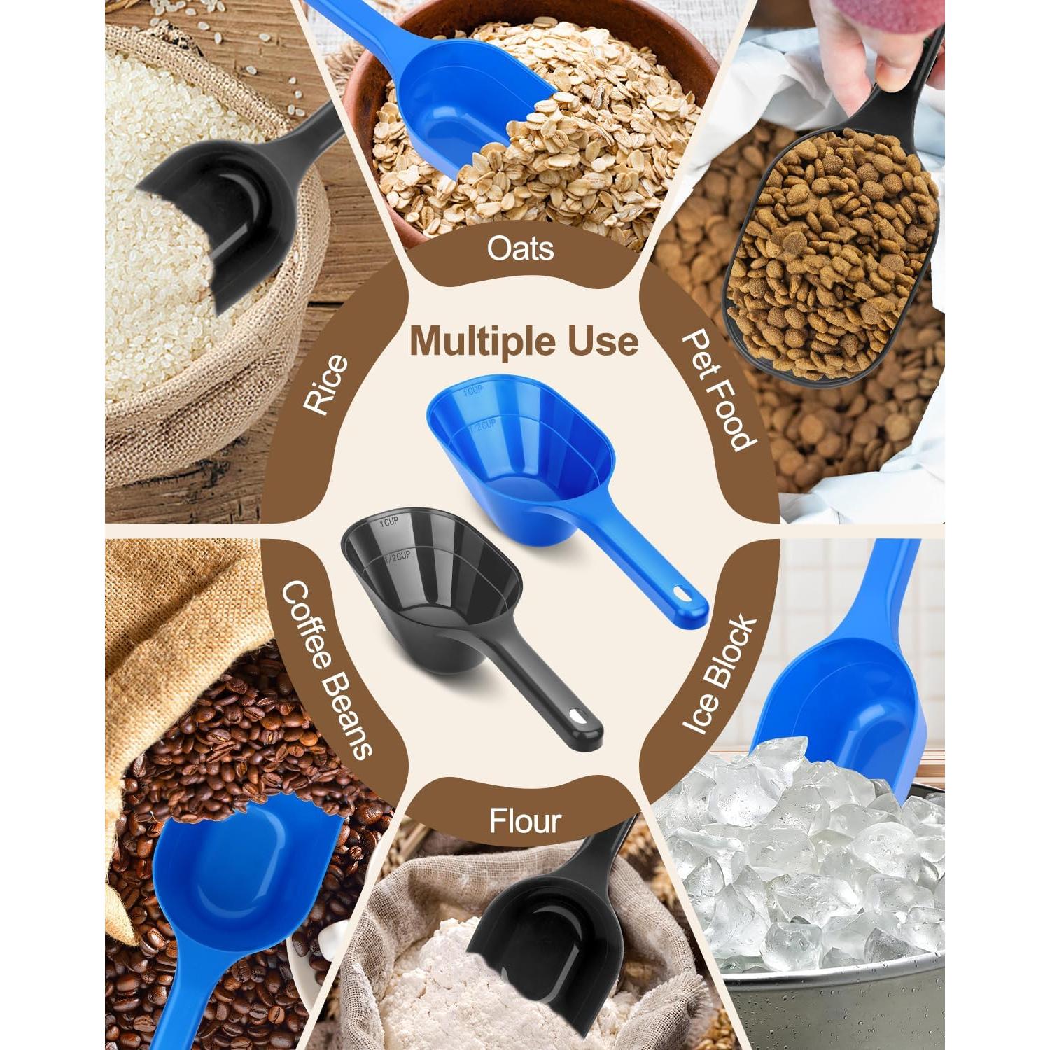 Cucharón de Comida para Perros Aosnare 2 Tazas con Medidas