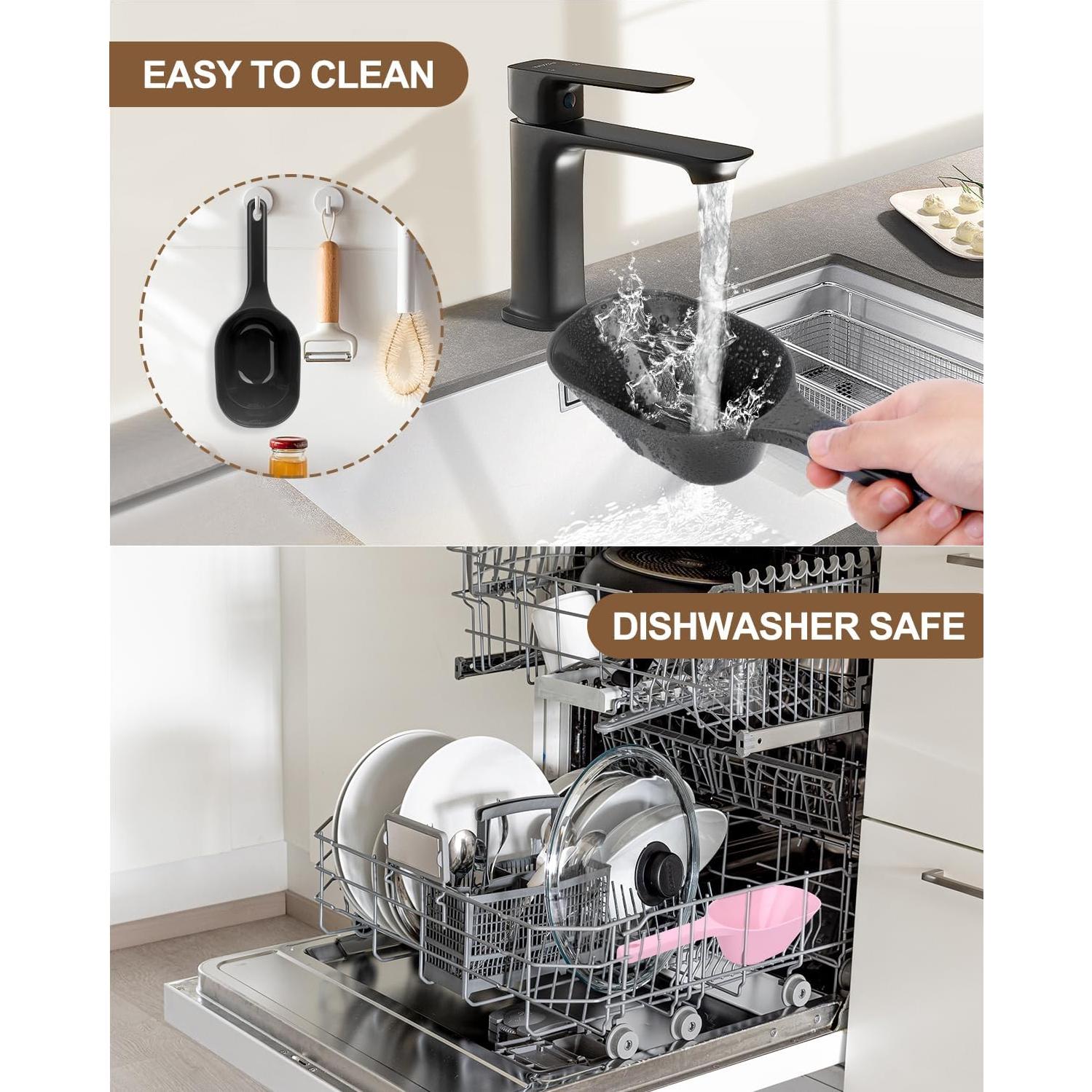 Cucharón de Comida para Perros Aosnare 2 Tazas con Medidas