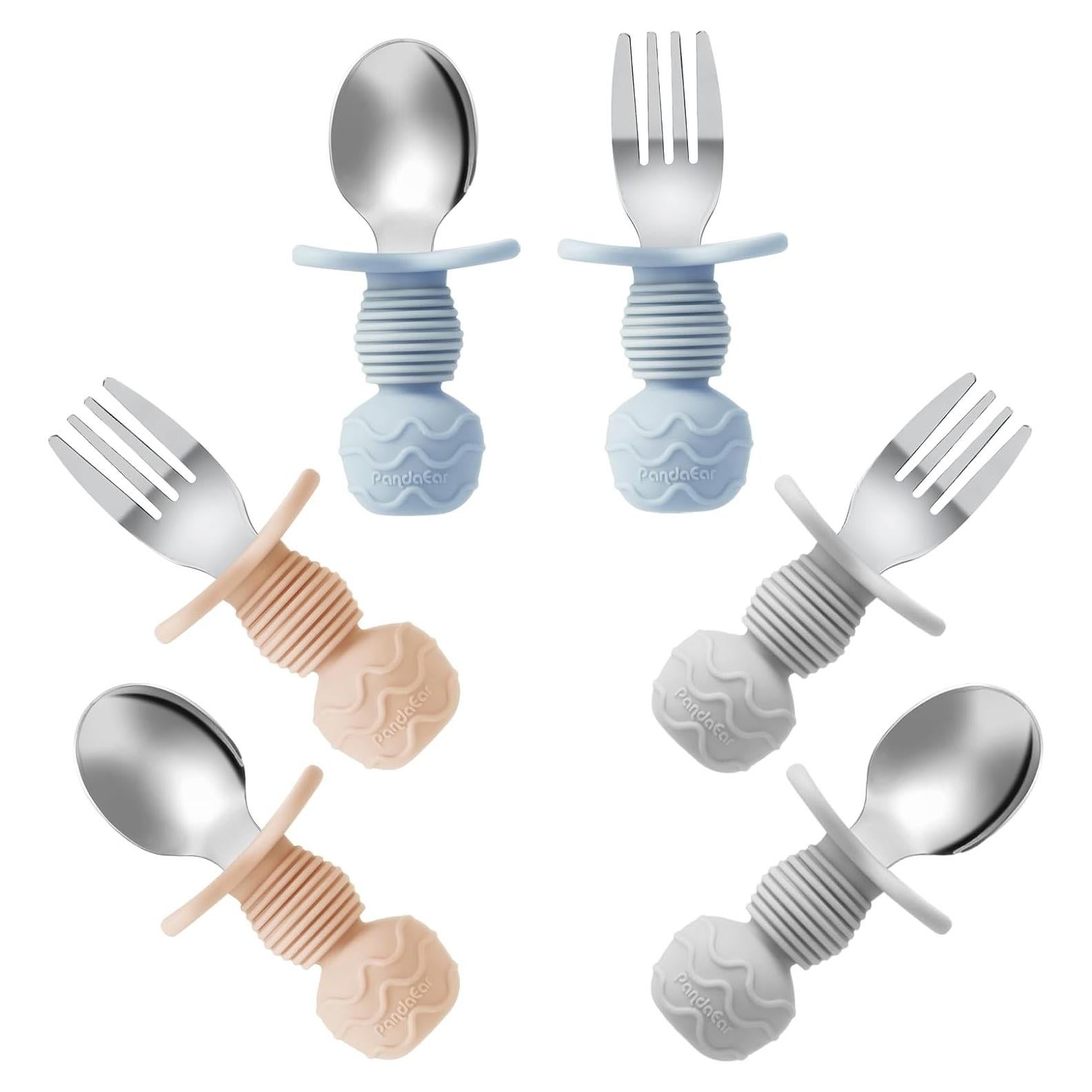 Set de Alimentación PandaEar 6 Piezas Acero Inoxidable Bebés