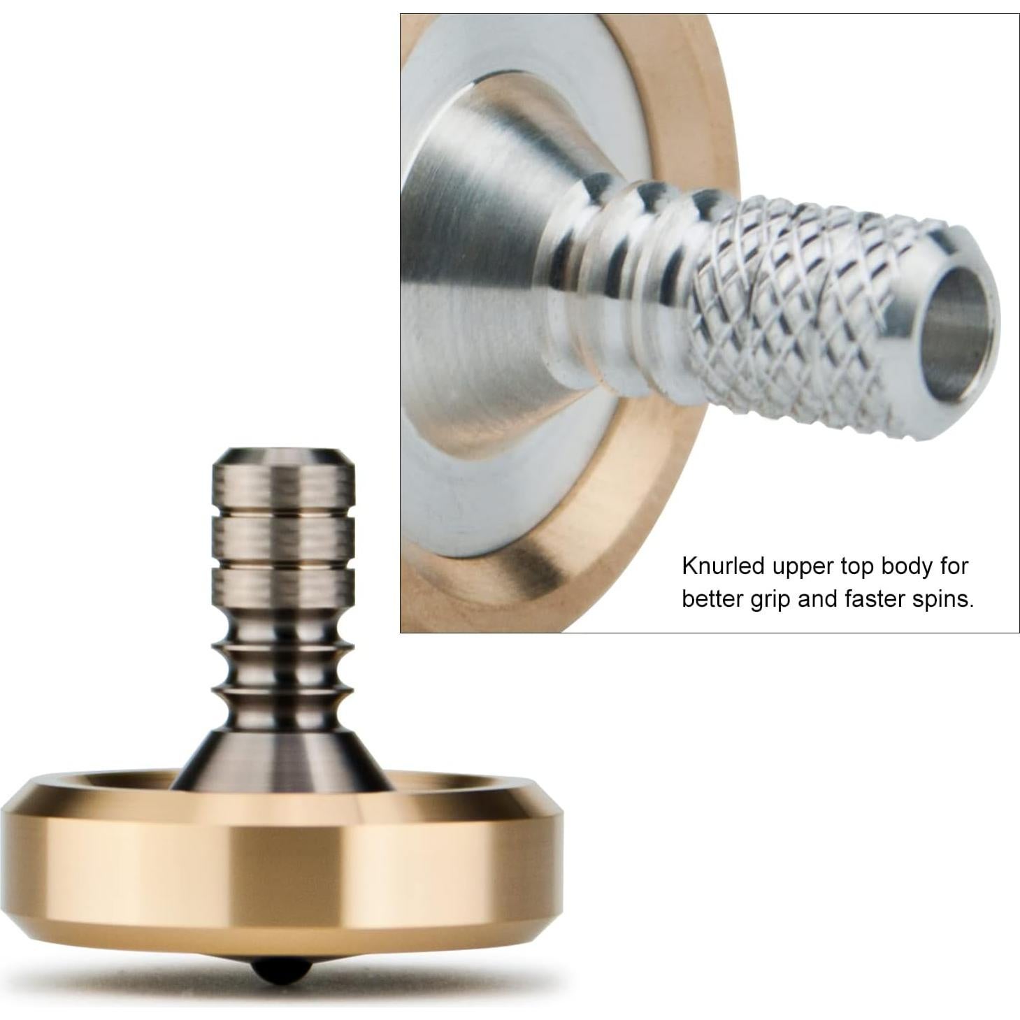 Trompo DjuiinoStar DST-814R de Latón y Titanio, 5-10 Minutos