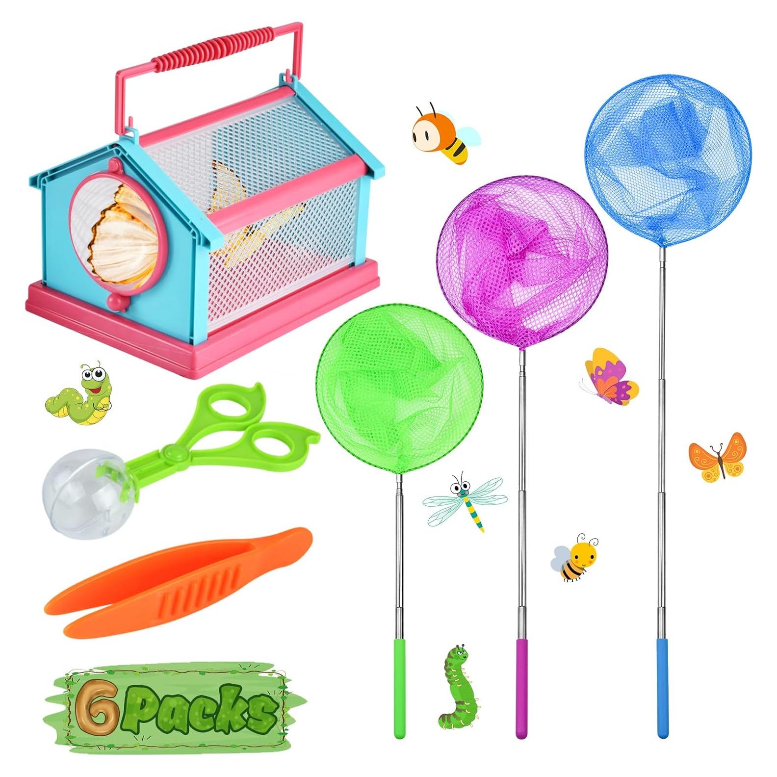 Kit de captura de insectos KESOCORAY para niños con 3 redes