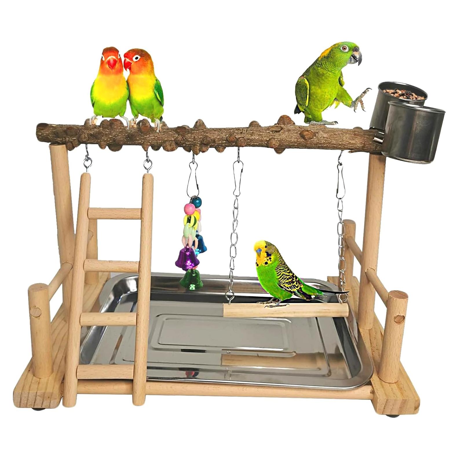 Parque de Aves Hamiledyi para Periquitos y Cockatiels 37x24x20cm