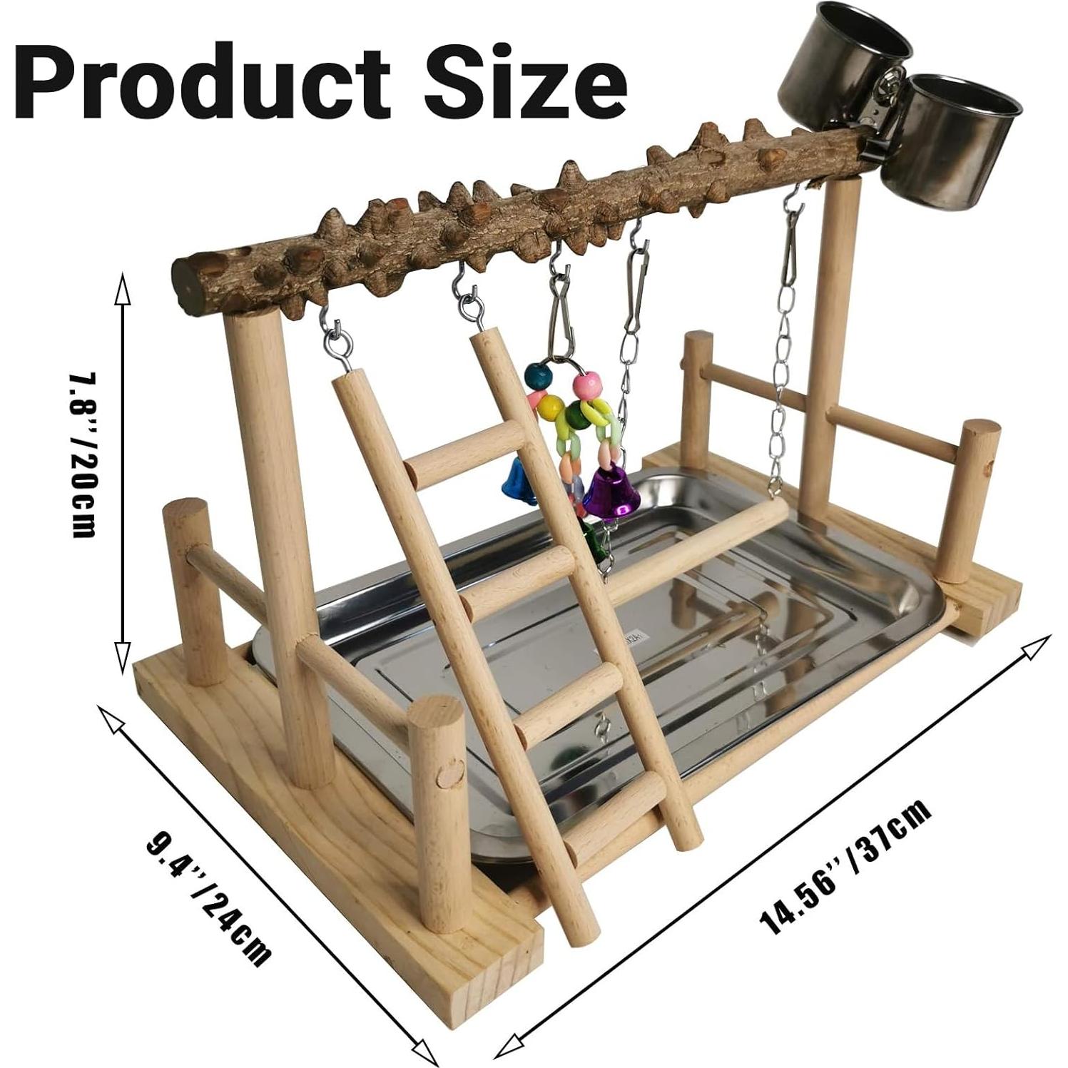 Parque de Aves Hamiledyi para Periquitos y Cockatiels 37x24x20cm