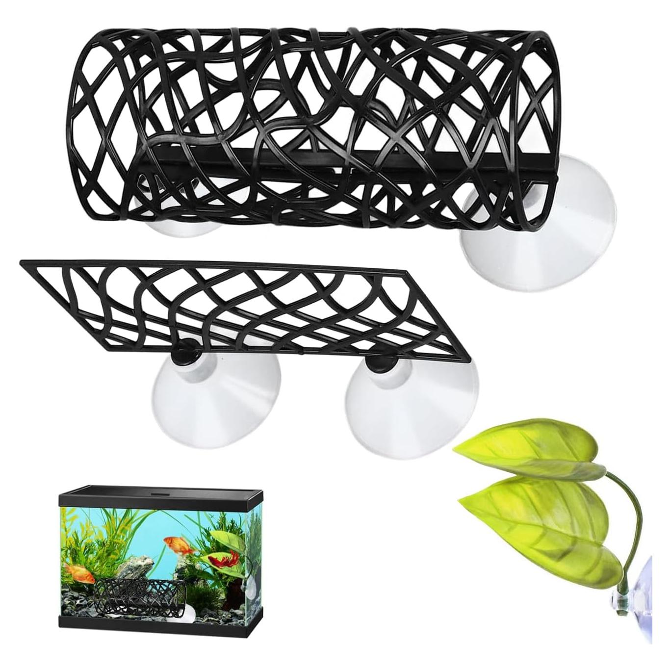 Tubo de Túnel para Peces Betta Jb - Accesorios Acuario Negro
