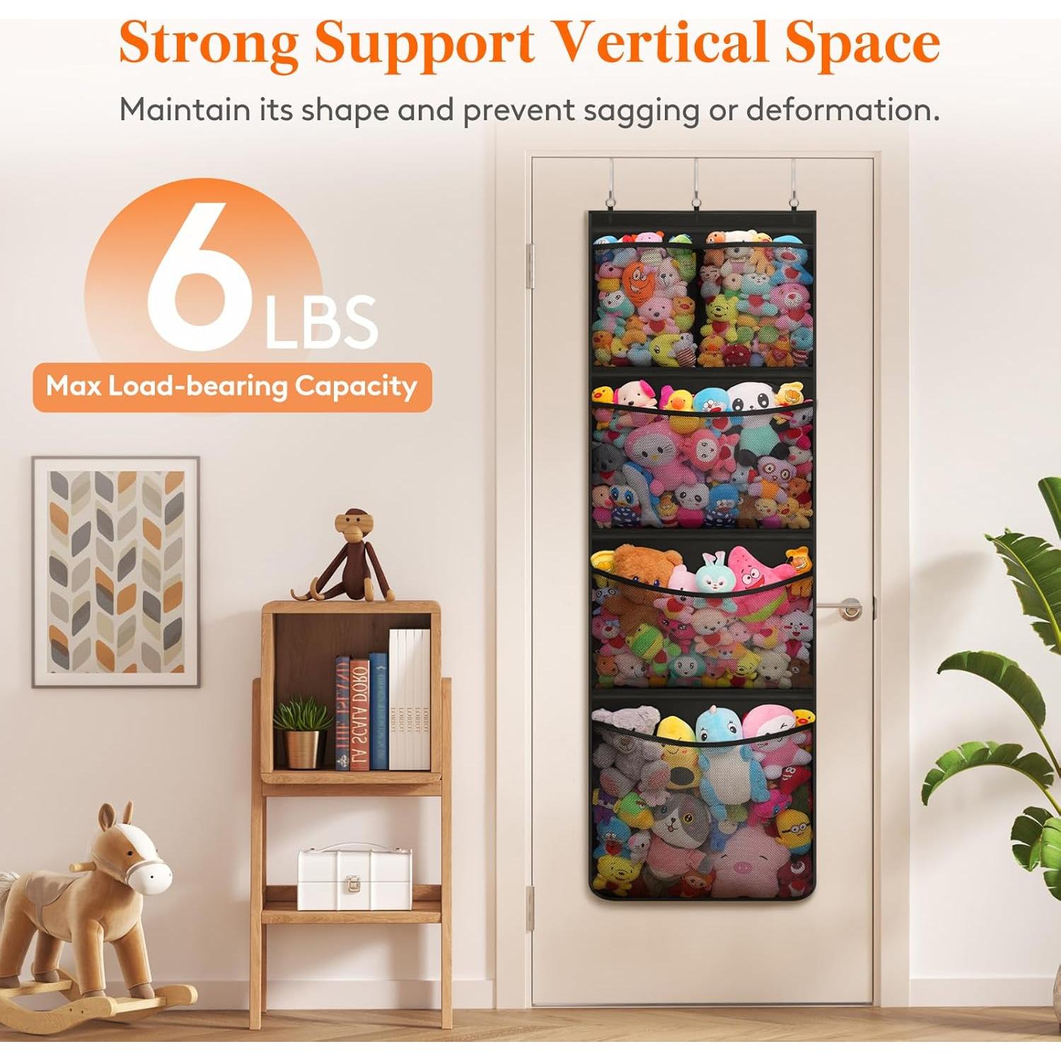 Organizador sobre la Puerta Lifewit para Juguetes Negro 58.5x167 cm