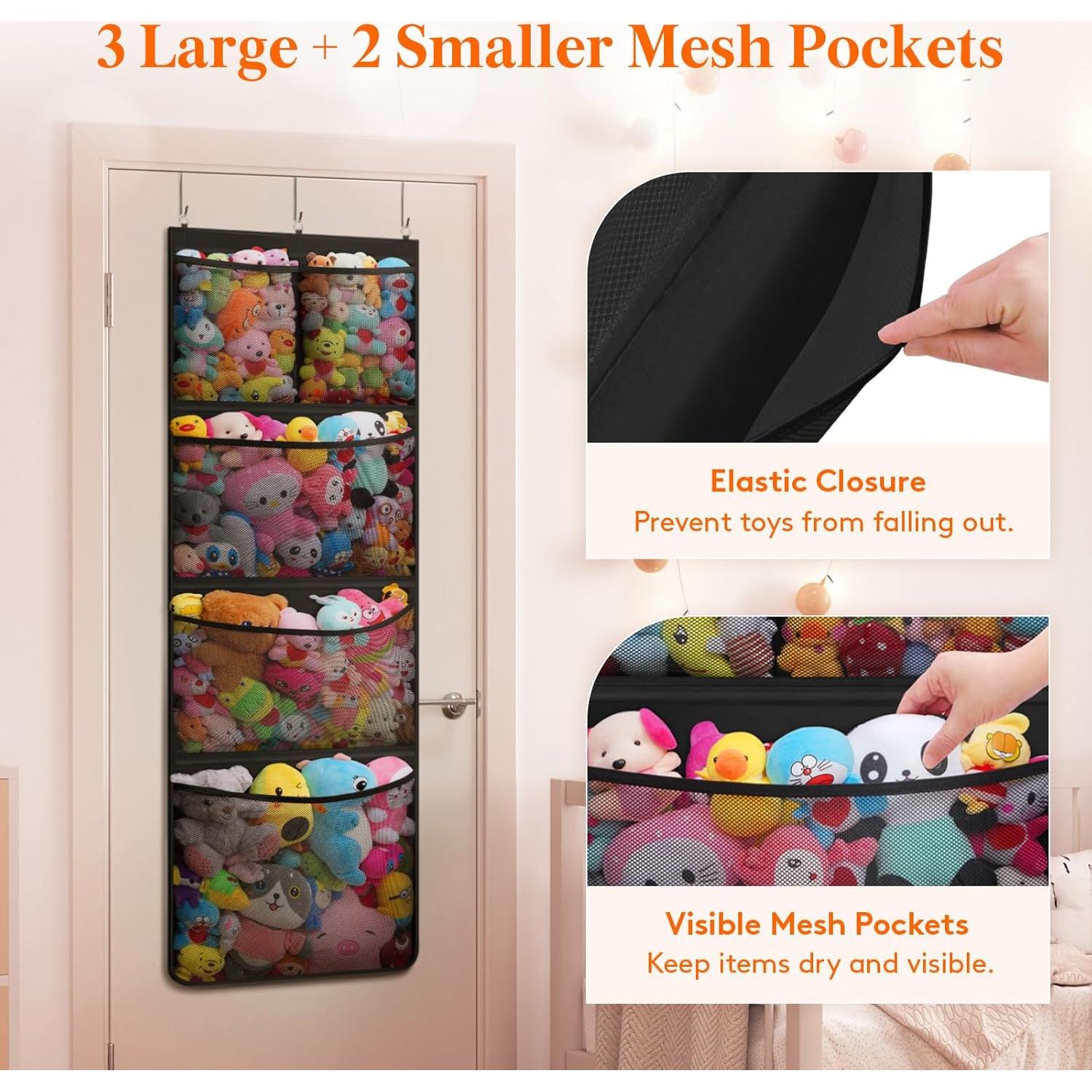 Organizador sobre la Puerta Lifewit para Juguetes Negro 58.5x167 cm