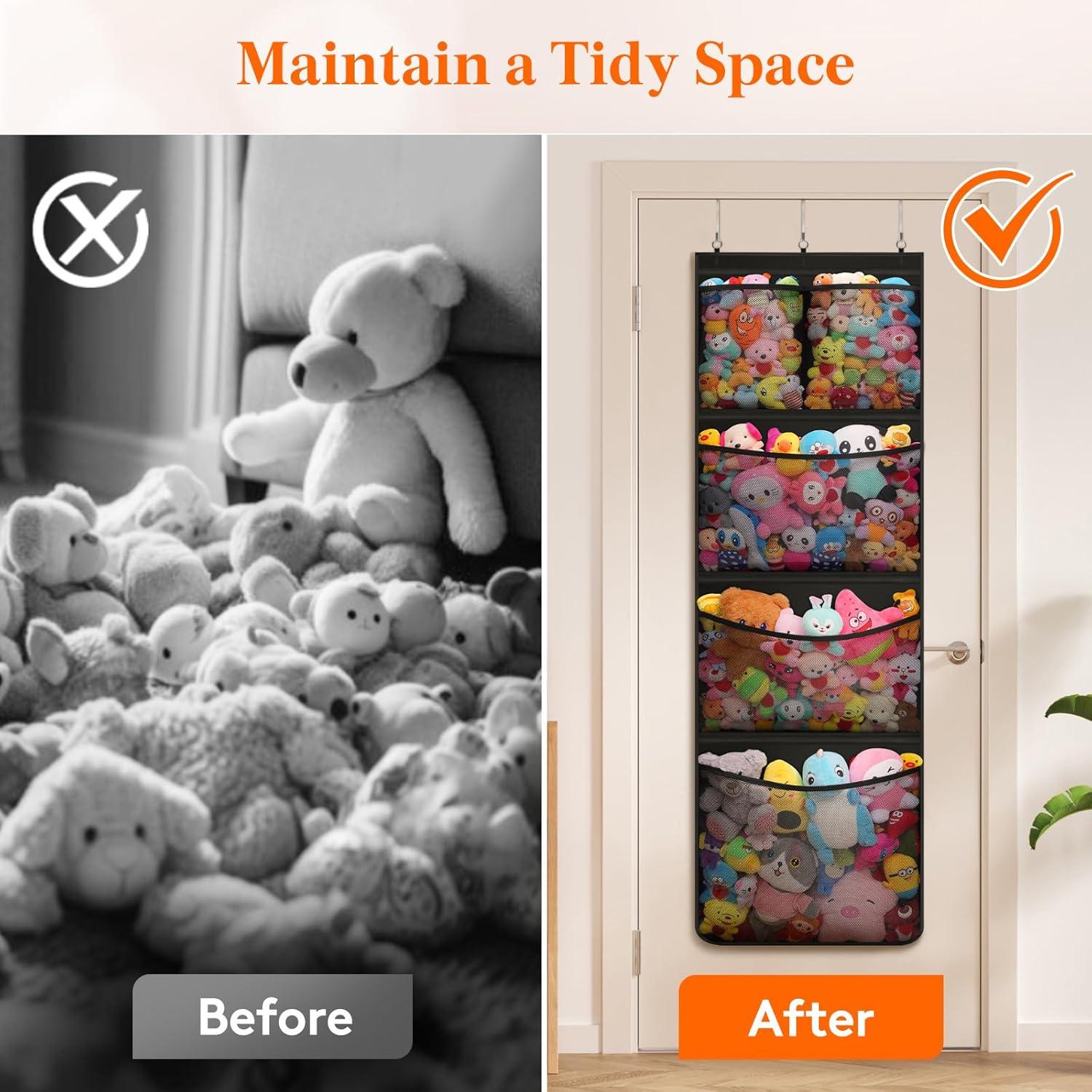 Organizador sobre la Puerta Lifewit para Juguetes Negro 58.5x167 cm