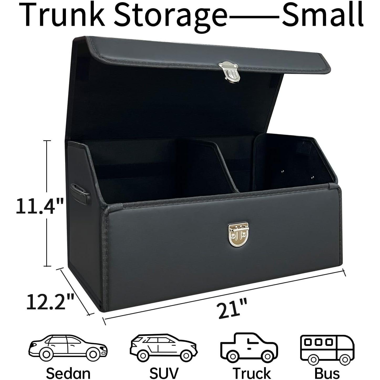 Organizador de Maletero Wuatow Plegable 48L Negro para Coche