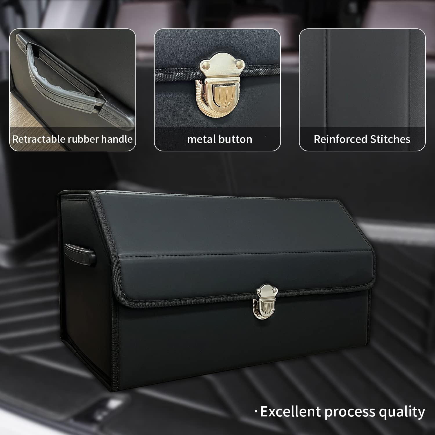 Organizador de Maletero Wuatow Plegable 48L Negro para Coche