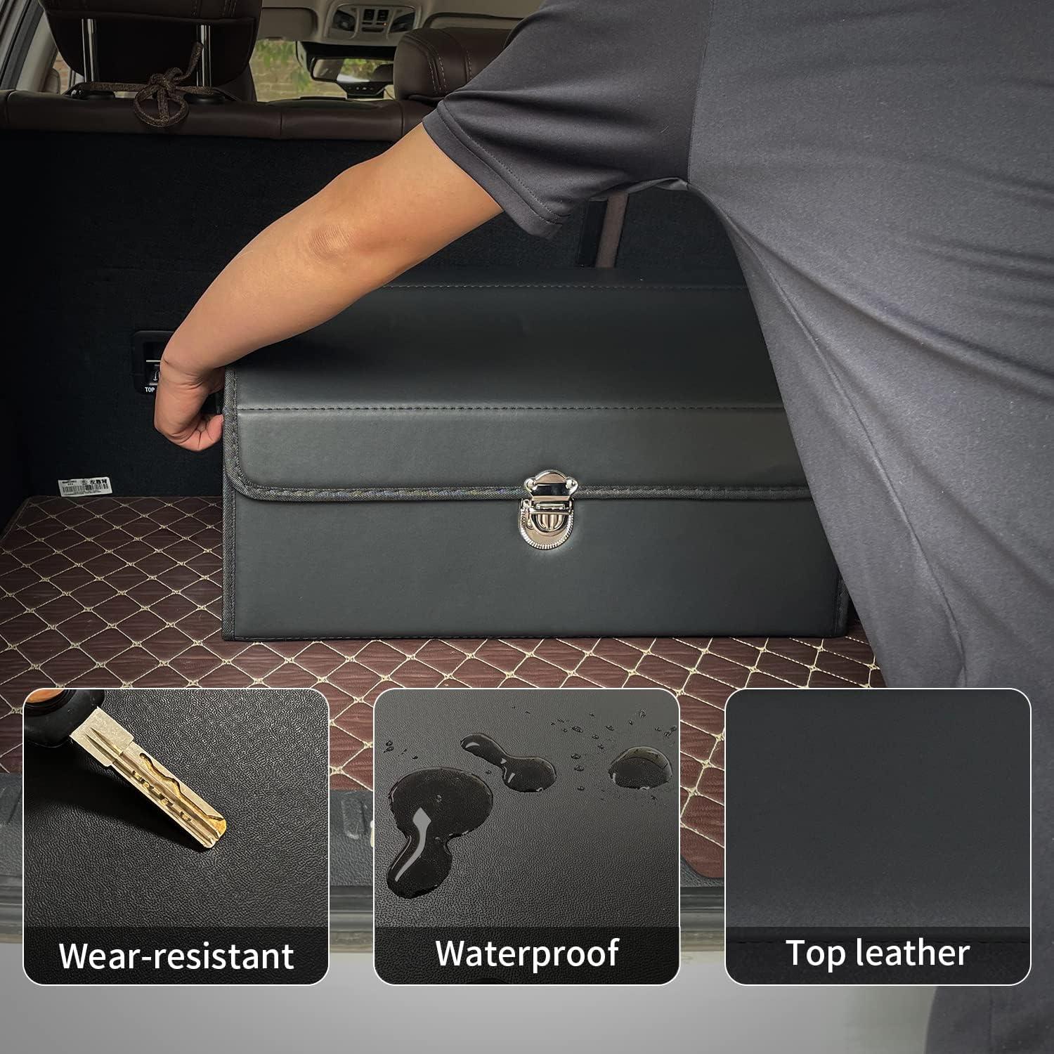 Organizador de Maletero Wuatow Plegable 48L Negro para Coche