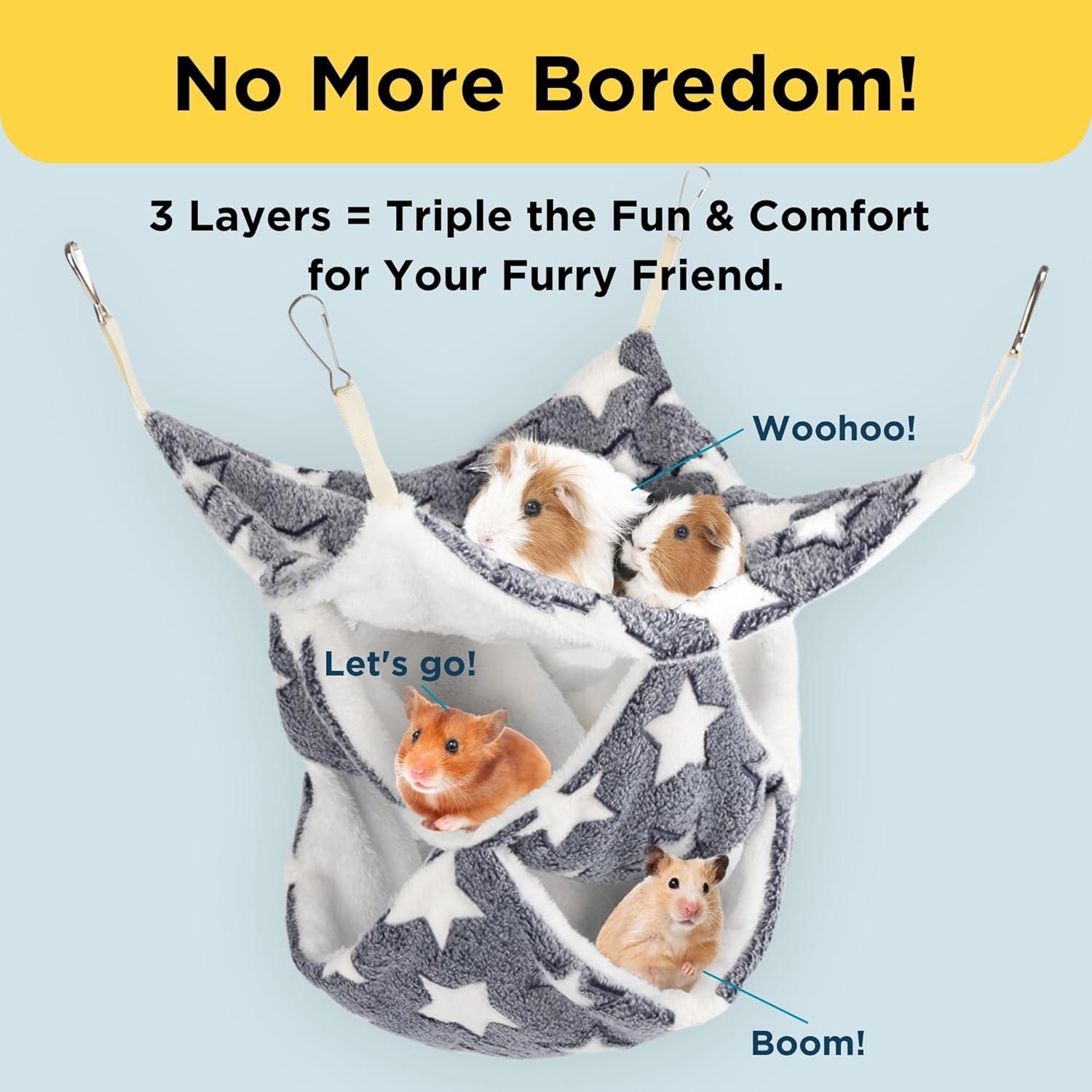 Hamaca Grande 3 Niveles Kangerle para Hurón y Cobayo 35.1cm