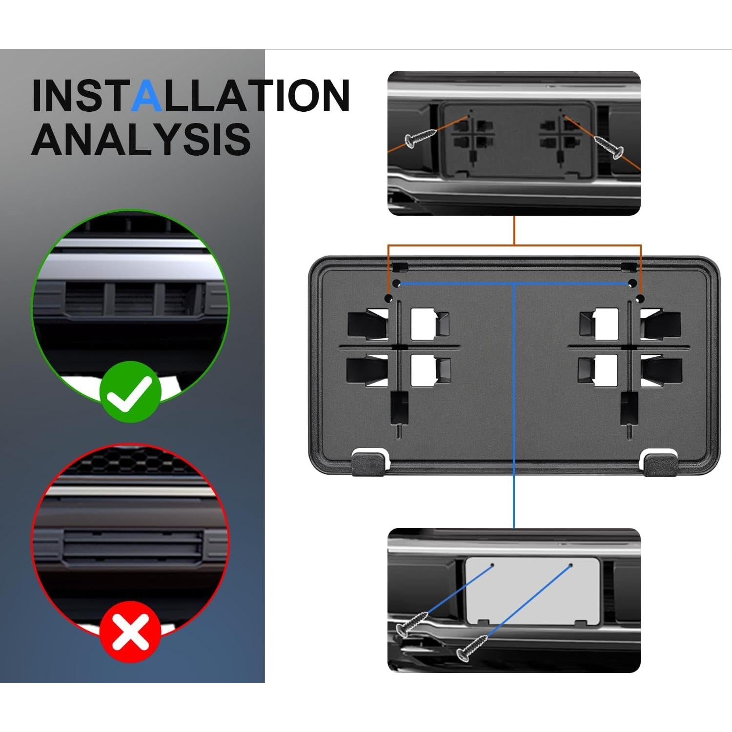 Marco de Placa de Licencia Frontal GZSH para F150 2015-2017