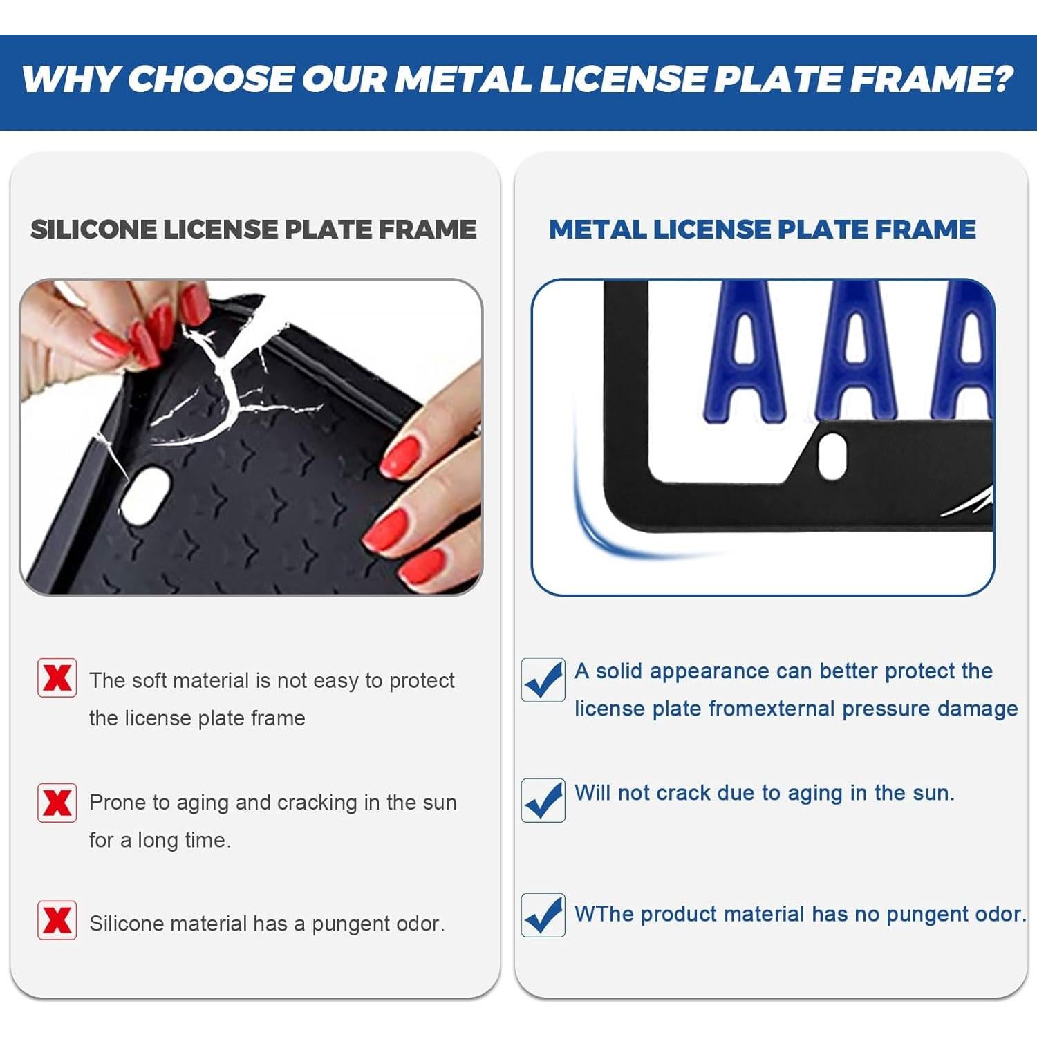 Marco de Placa de Licencia Delantera GZSH Estilo Montaña 31.1x15.9 cm