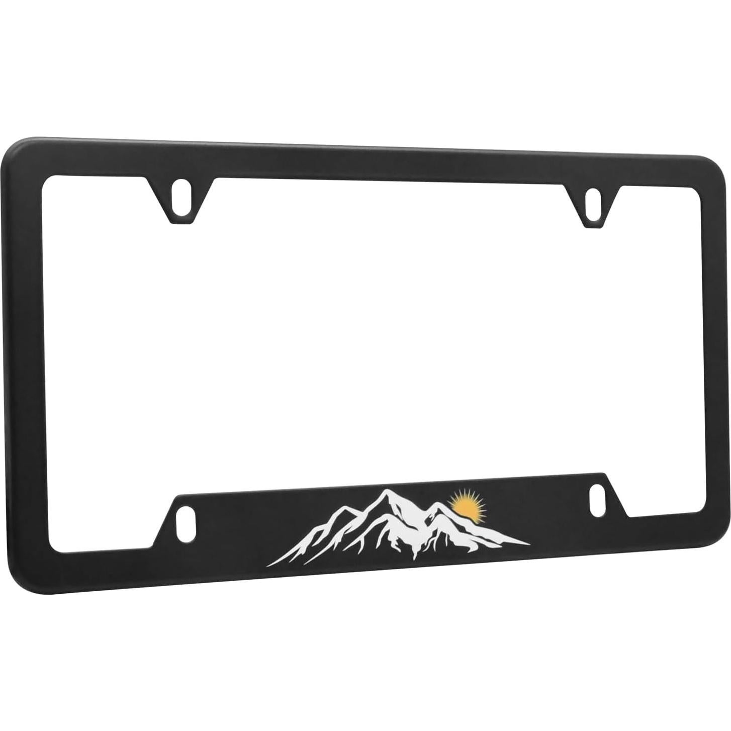 Marco de Placa de Licencia Delantera GZSH Estilo Montaña 31.1x15.9 cm