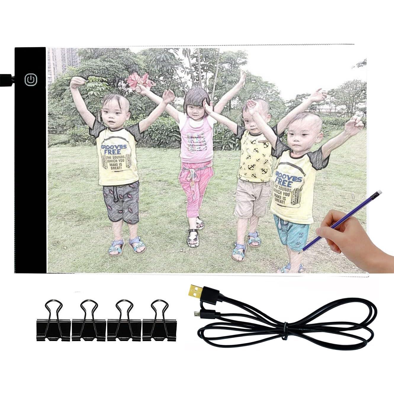 Caja de Luz LED A5 Portátil Sesyomr Dimmable USB 24x15cm