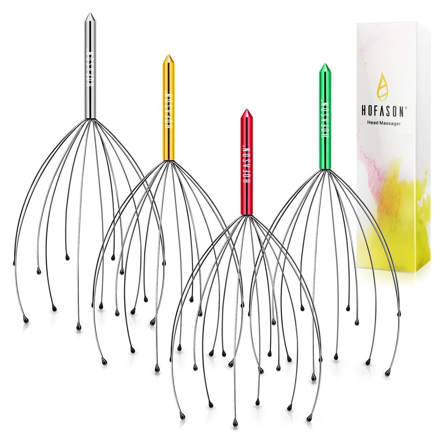 Masajeador de Cuero Cabelludo HOFASON 4pcs para Regalo