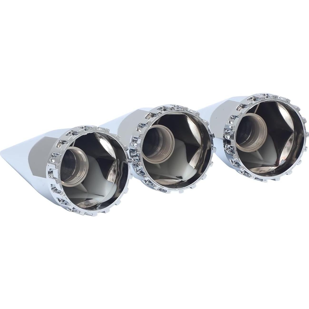 Cubierta de Rueda Frontal Cromada XIUHUA 33mm Ajuste Universal