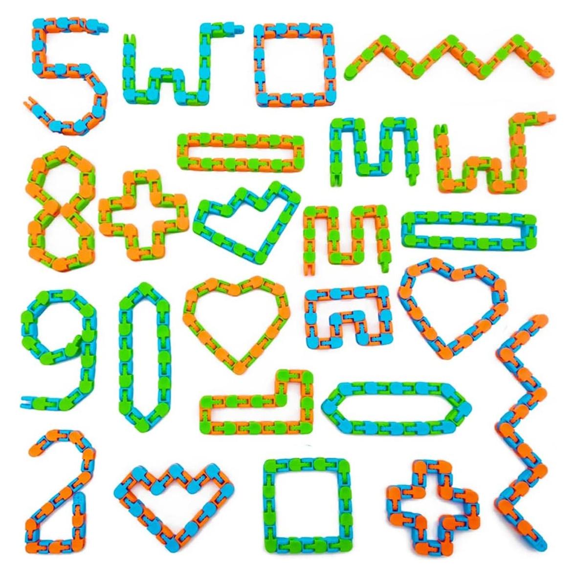 24 Juguetes Antiestrés Serpiente Nasdict 28 cm Multicolor