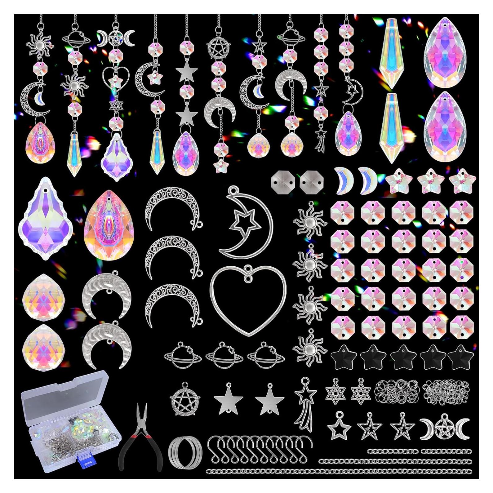 Kit de Manualidades FACIACC 252 Piezas Atrapa Sol de Cristal