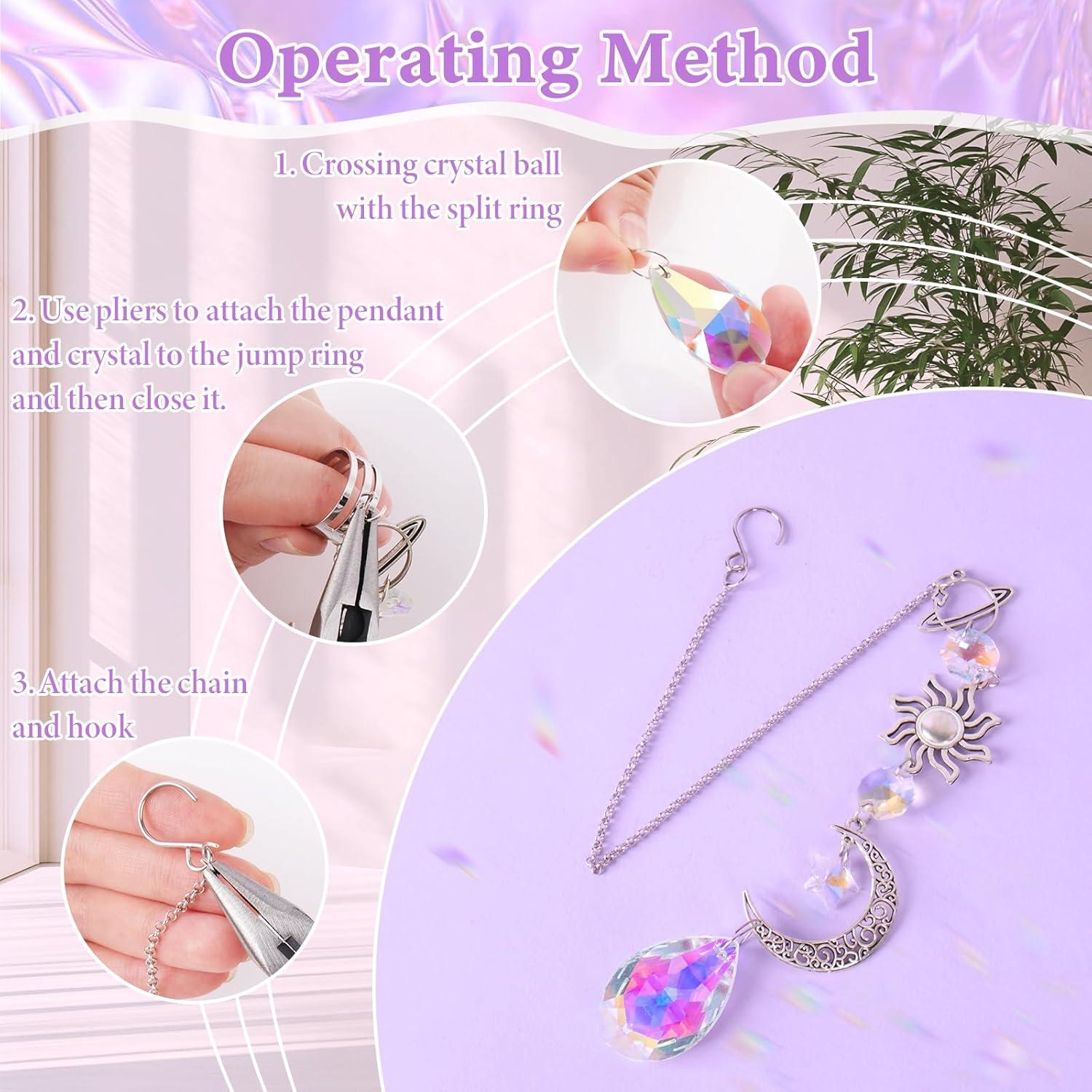 Kit de Manualidades FACIACC 252 Piezas Atrapa Sol de Cristal