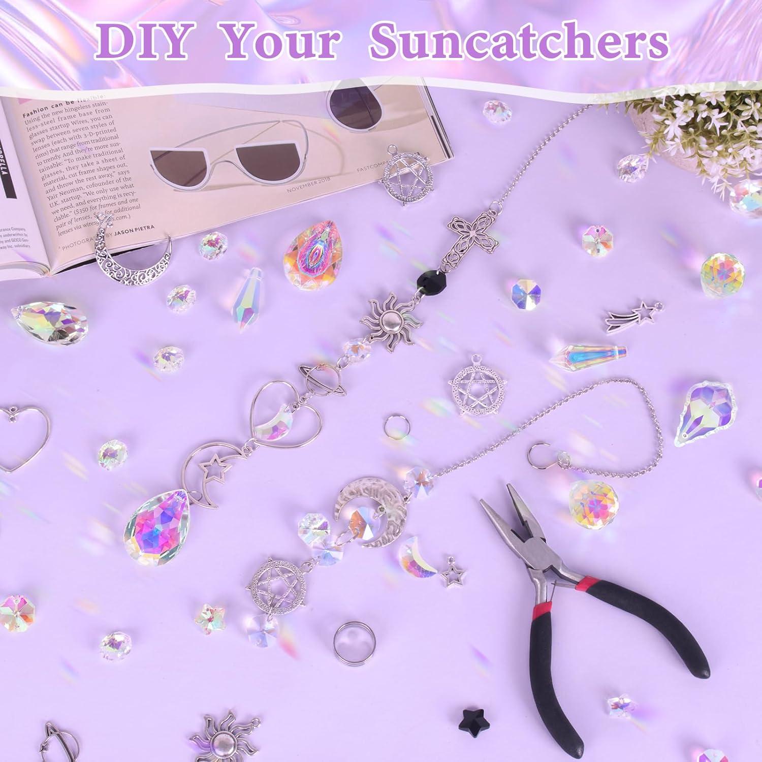 Kit de Manualidades FACIACC 252 Piezas Atrapa Sol de Cristal